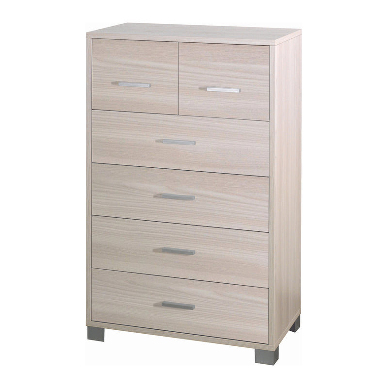 "Dublin" 4+2 drawer cabinet with wooden feet, 70x41 cm, 112 cm high