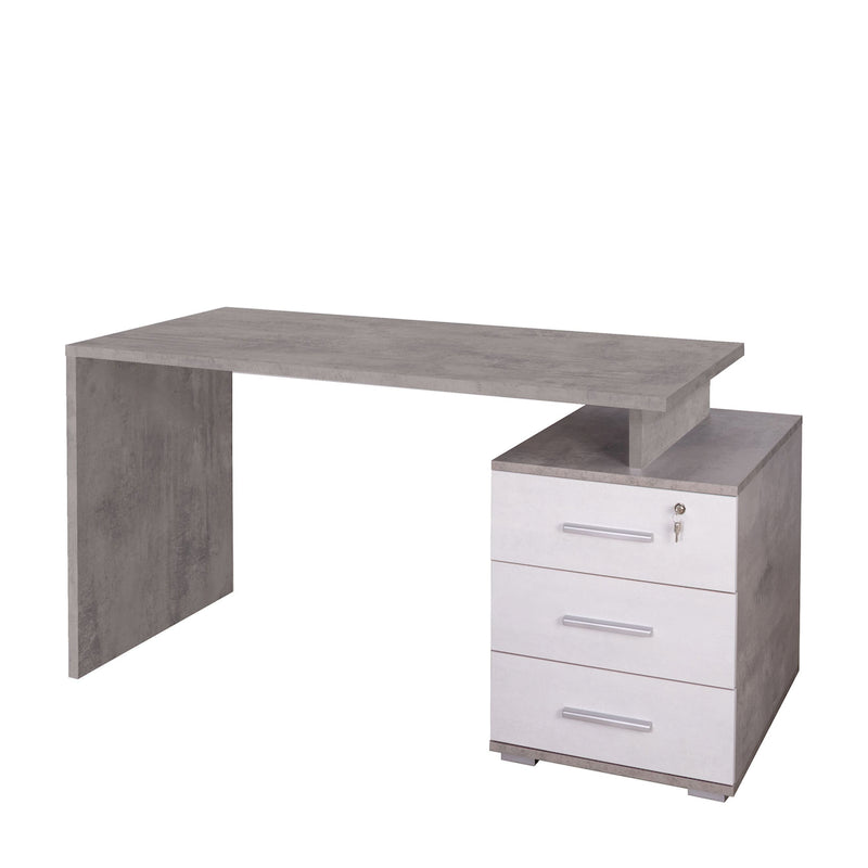 Modern "Amanda" 3-drawer wooden desk for study, 154x65 cm, 76h