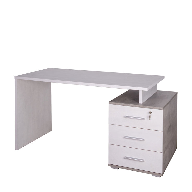 Modern "Amanda" 3-drawer wooden desk for study, 154x65 cm, 76h