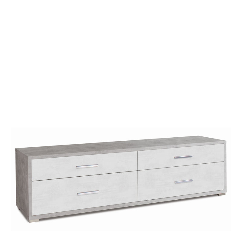 "Pedro" modern wooden 4-drawer entrance cabinet, 179x47 cm, 50 cm high