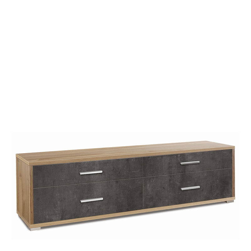 "Pedro" modern wooden 4-drawer entrance cabinet, 179x47 cm, 50 cm high