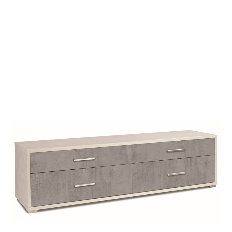 "Pedro" modern wooden 4-drawer entrance cabinet, 179x47 cm, 50 cm high