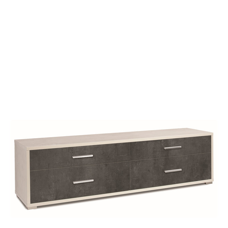 "Pedro" modern wooden 4-drawer entrance cabinet, 179x47 cm, 50 cm high