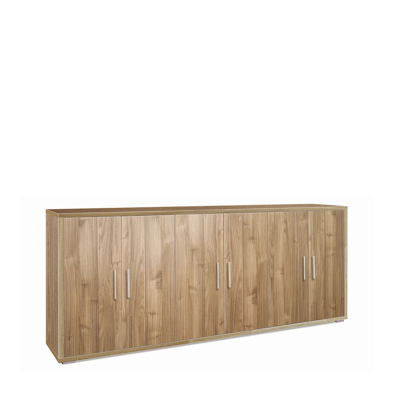 Modern 6-door "Paris" wooden sideboard, 203x41 cm, 84h