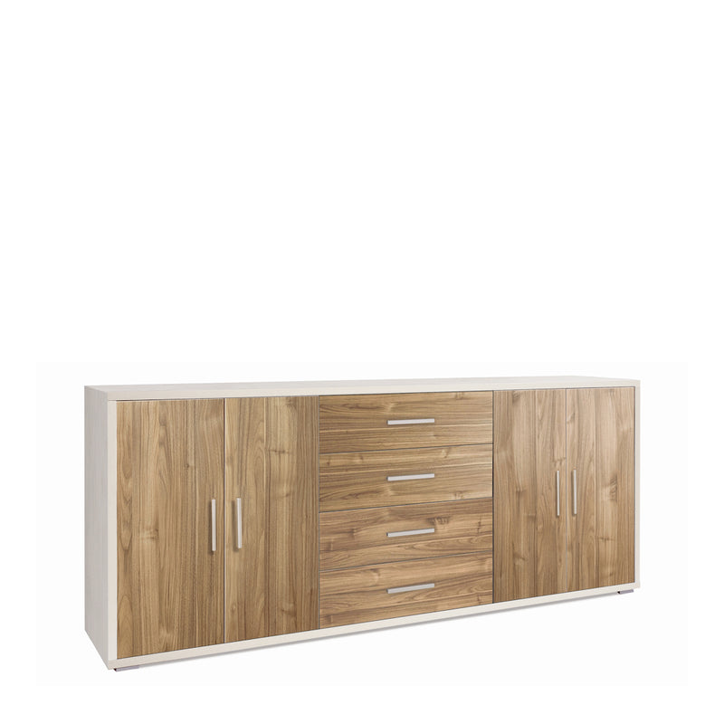 "Roby" wooden sideboard with 4 doors and 4 drawers, 203x41 cm, 84h