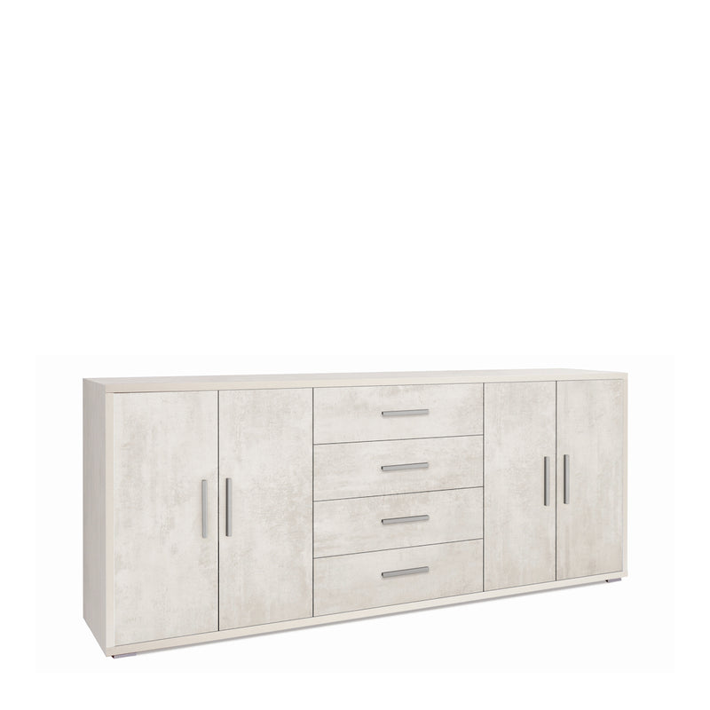 "Roby" wooden sideboard with 4 doors and 4 drawers, 203x41 cm, 84h