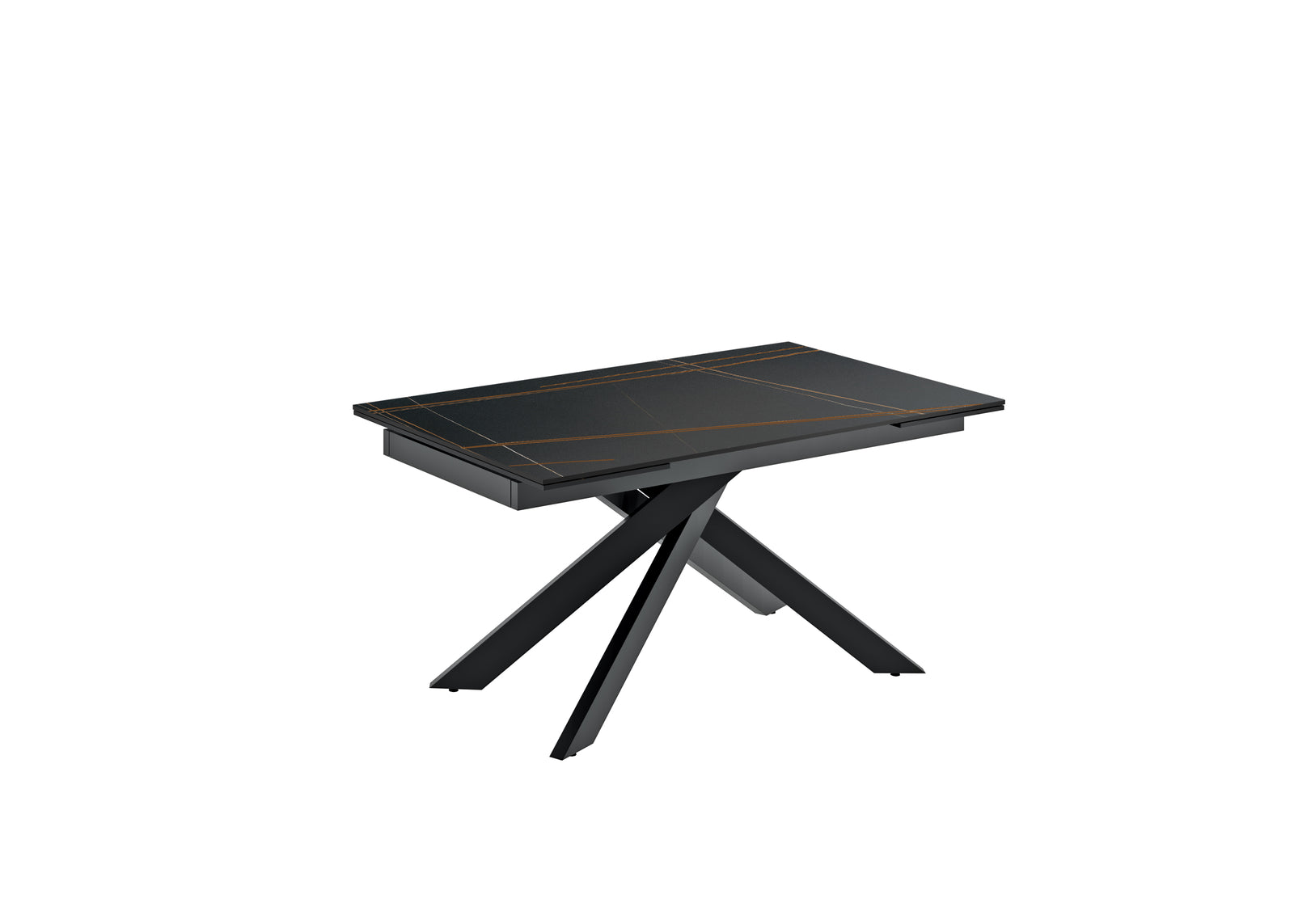 Extendable table with marble-effect ceramic top "Xavier" cm 140/200x80 76h