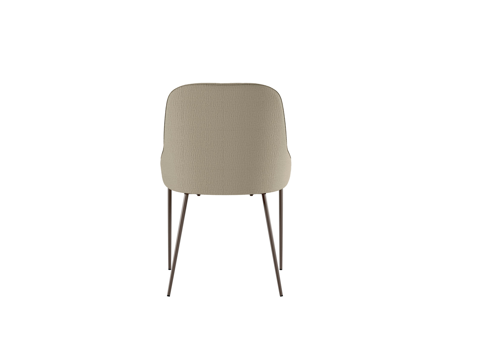 Set di 4 sedie imbottite in tessuto "Cover" con struttura in metallo verniciato bronzo