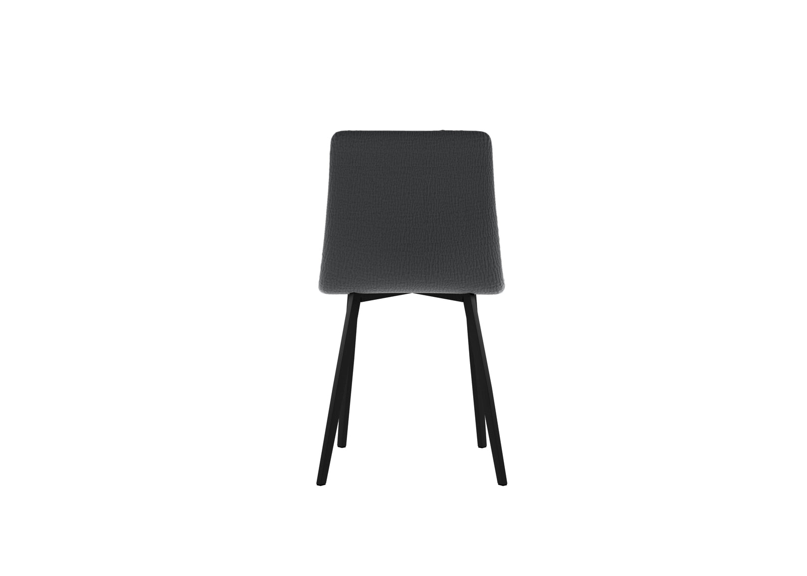 Set 4 sedie in tessuto easy-clean "Carlotta" con struttura in metallo verniciato nero