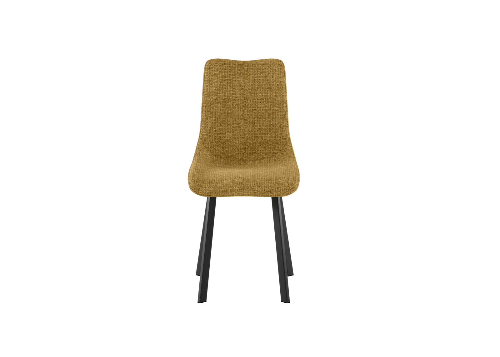 Set 4 sedie in tessuto imbottite "iris" con gambe in metallo verniciato