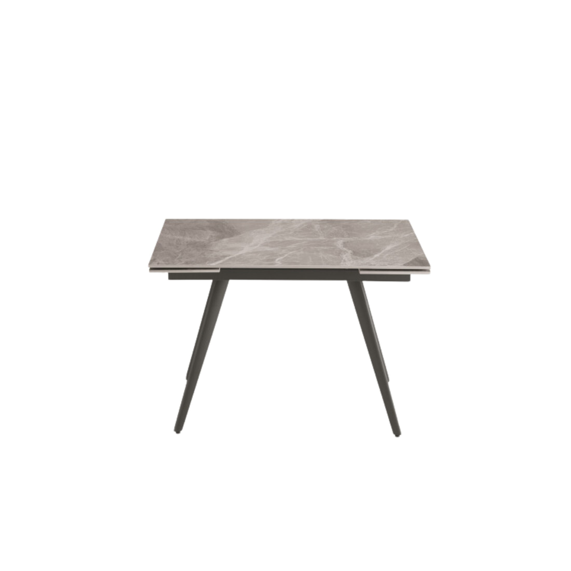 Extendable marble-effect table "Elettra" with two extensions, 120x80 cm, 75 cm high