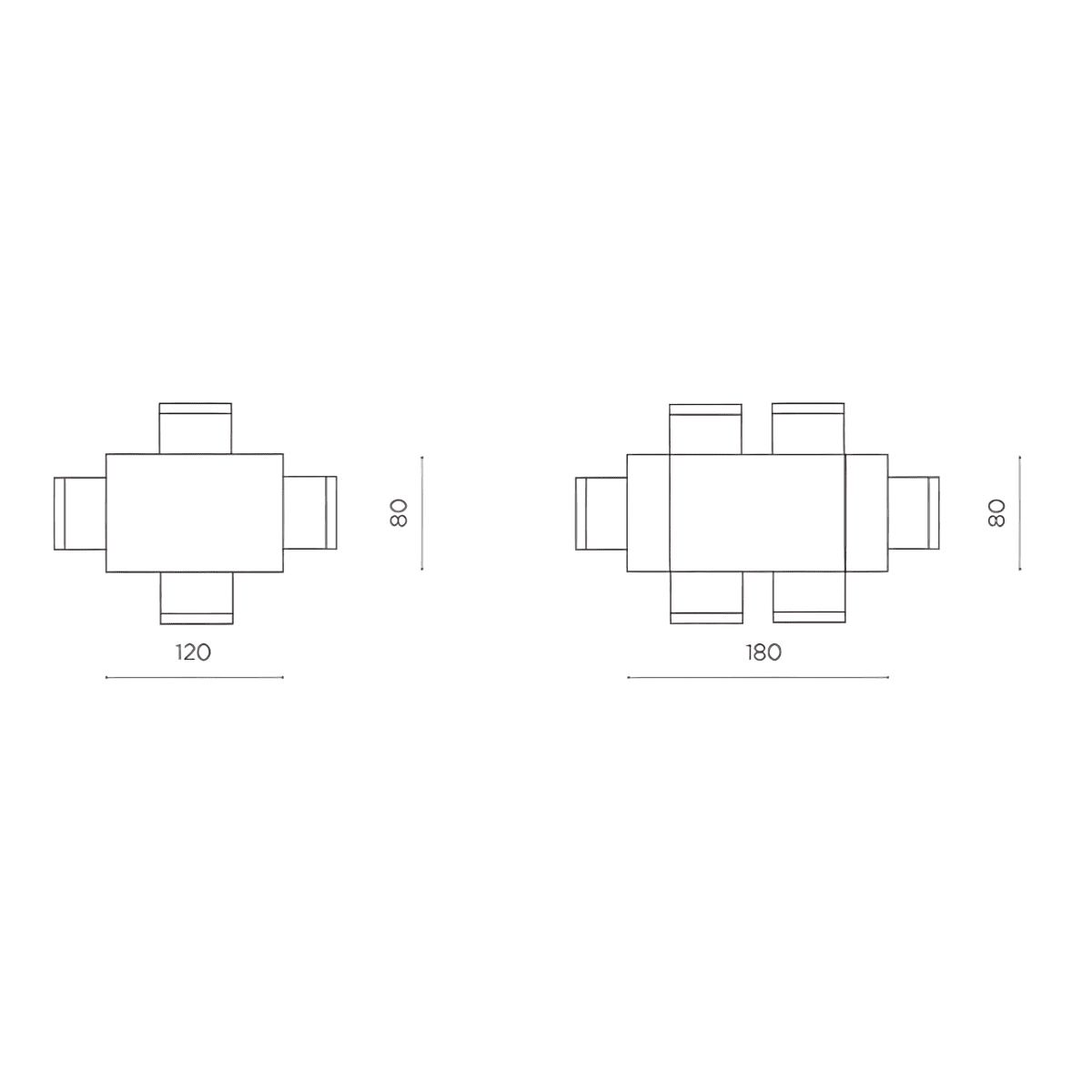 Tavolo allungabile effetto marmo "Elettra" con due allunghe cm 120x80 75h - MondoViro