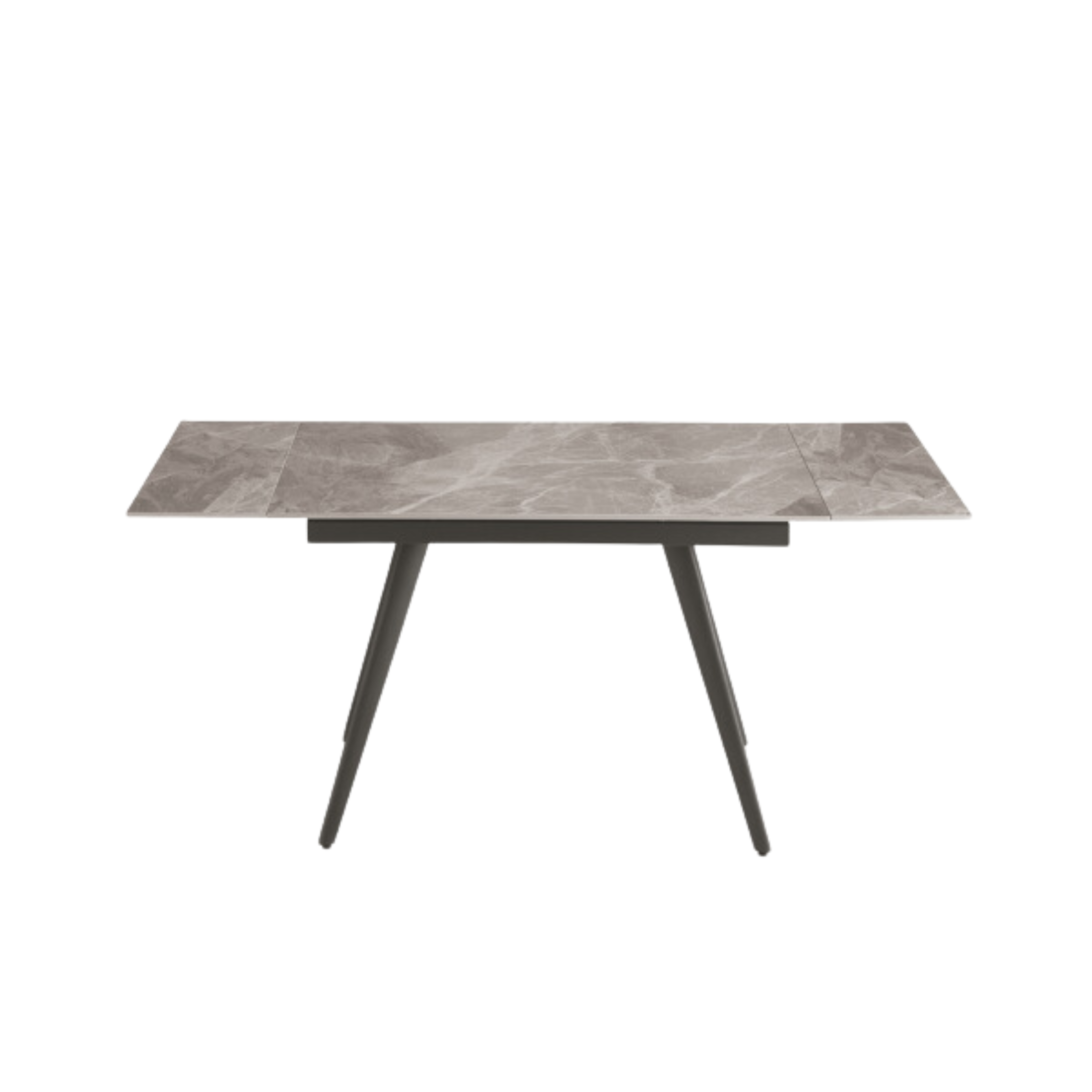 Extendable marble-effect table "Elettra" with two extensions, 120x80 cm, 75 cm high