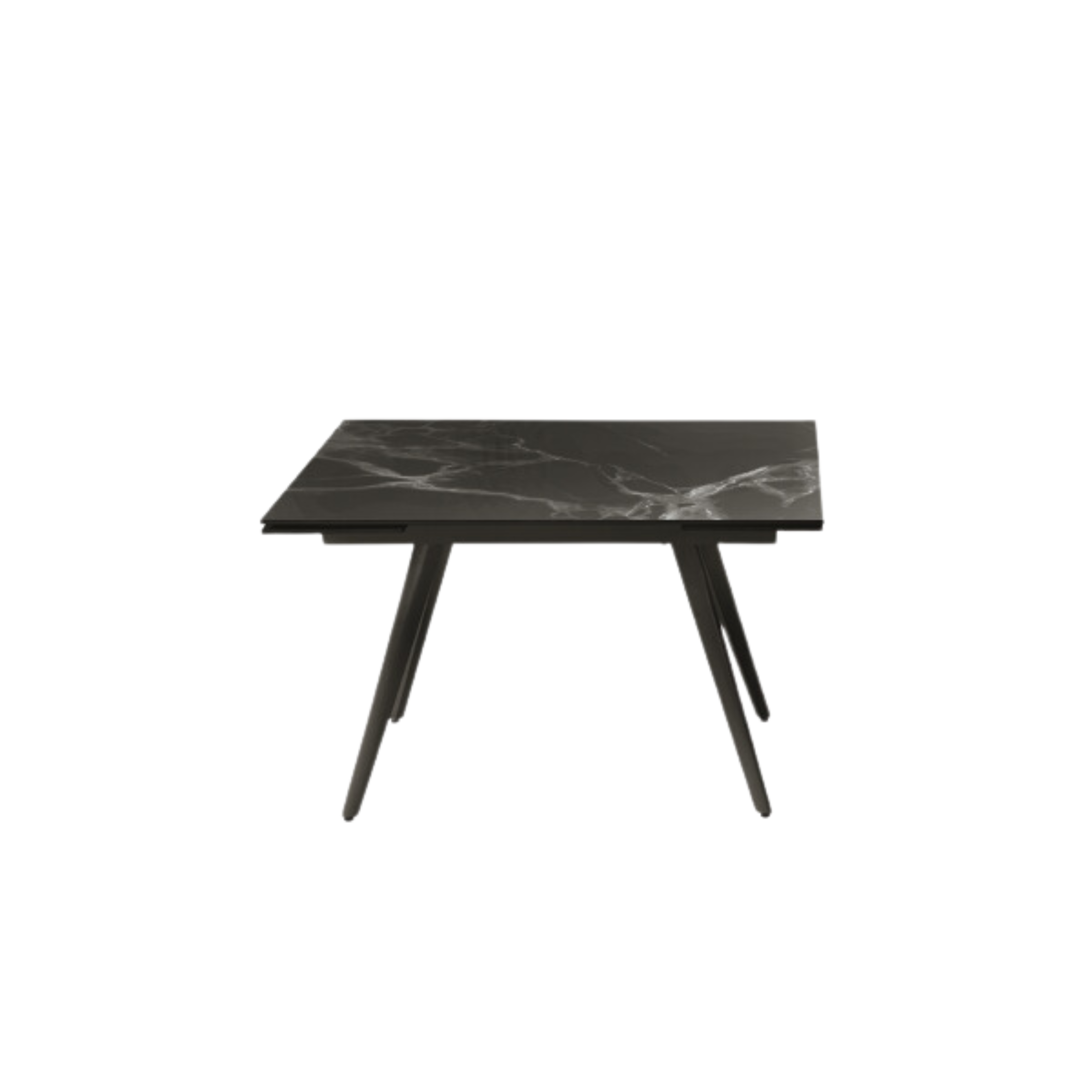 Extendable marble-effect table "Elettra" with two extensions, 120x80 cm, 75 cm high