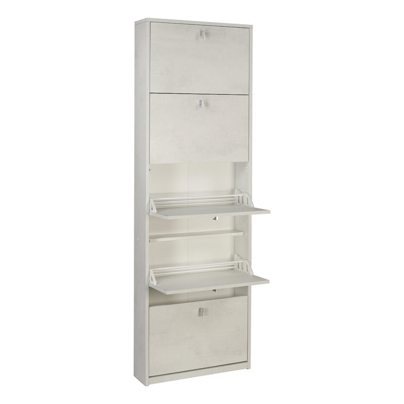 "Bea" modern spacious 5-door wooden shoe rack, 63x29 cm, 190 cm high