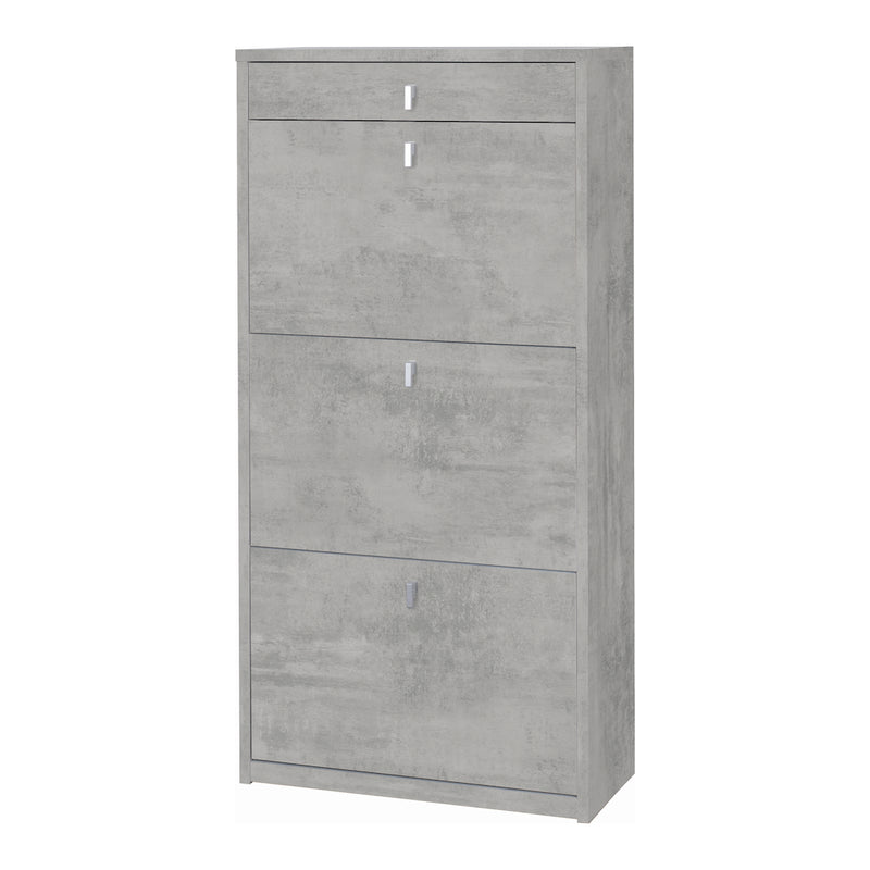 "Praga" 3-door, 1-drawer wooden shoe rack, 63x29 cm, 127 cm high