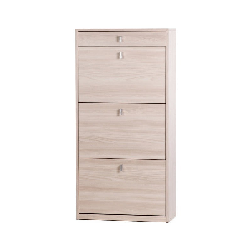 "Praga" 3-door, 1-drawer wooden shoe rack, 63x29 cm, 127 cm high