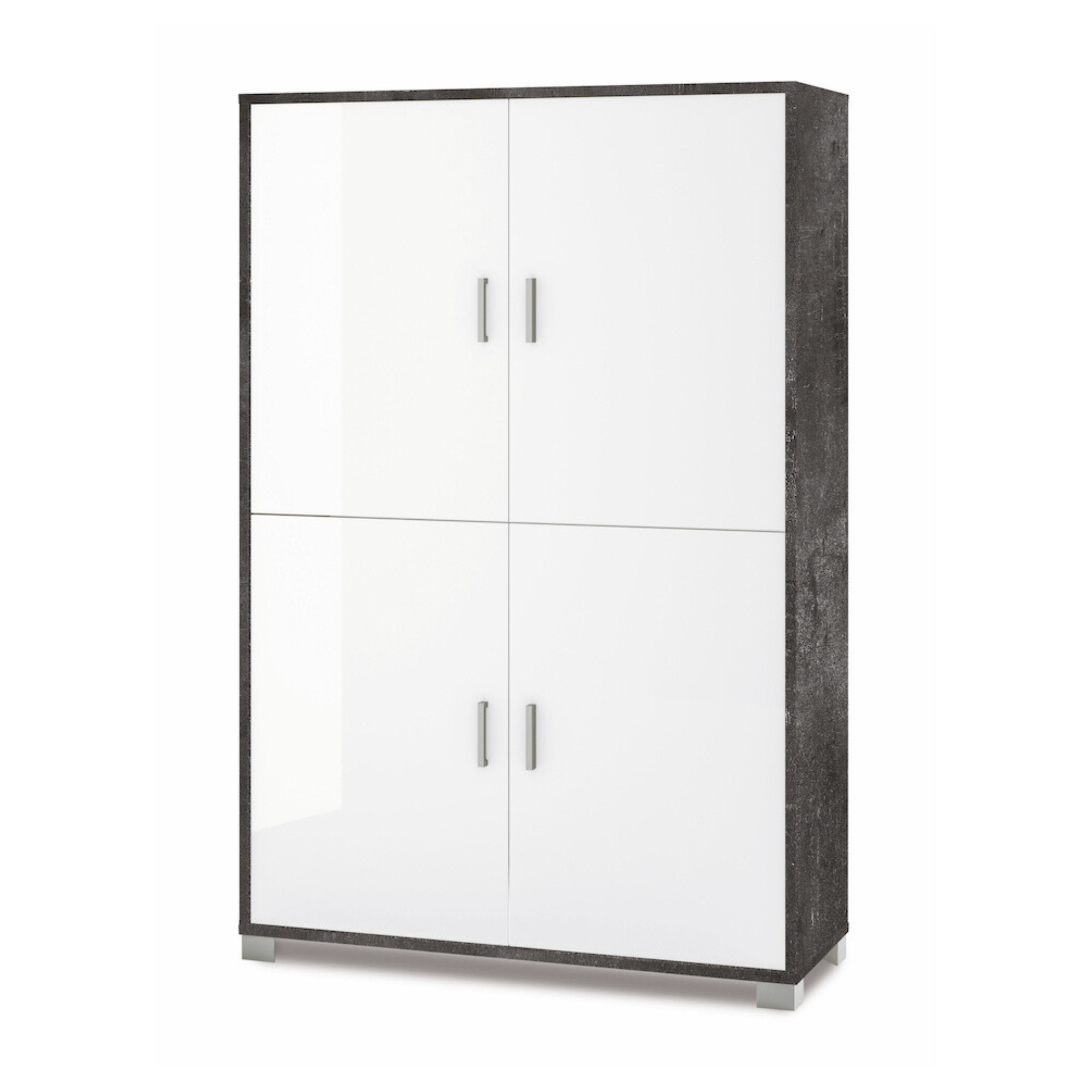 "Enigma" 4-door multipurpose wooden wardrobe, resistant and elegant, 108x41 cm, 161h