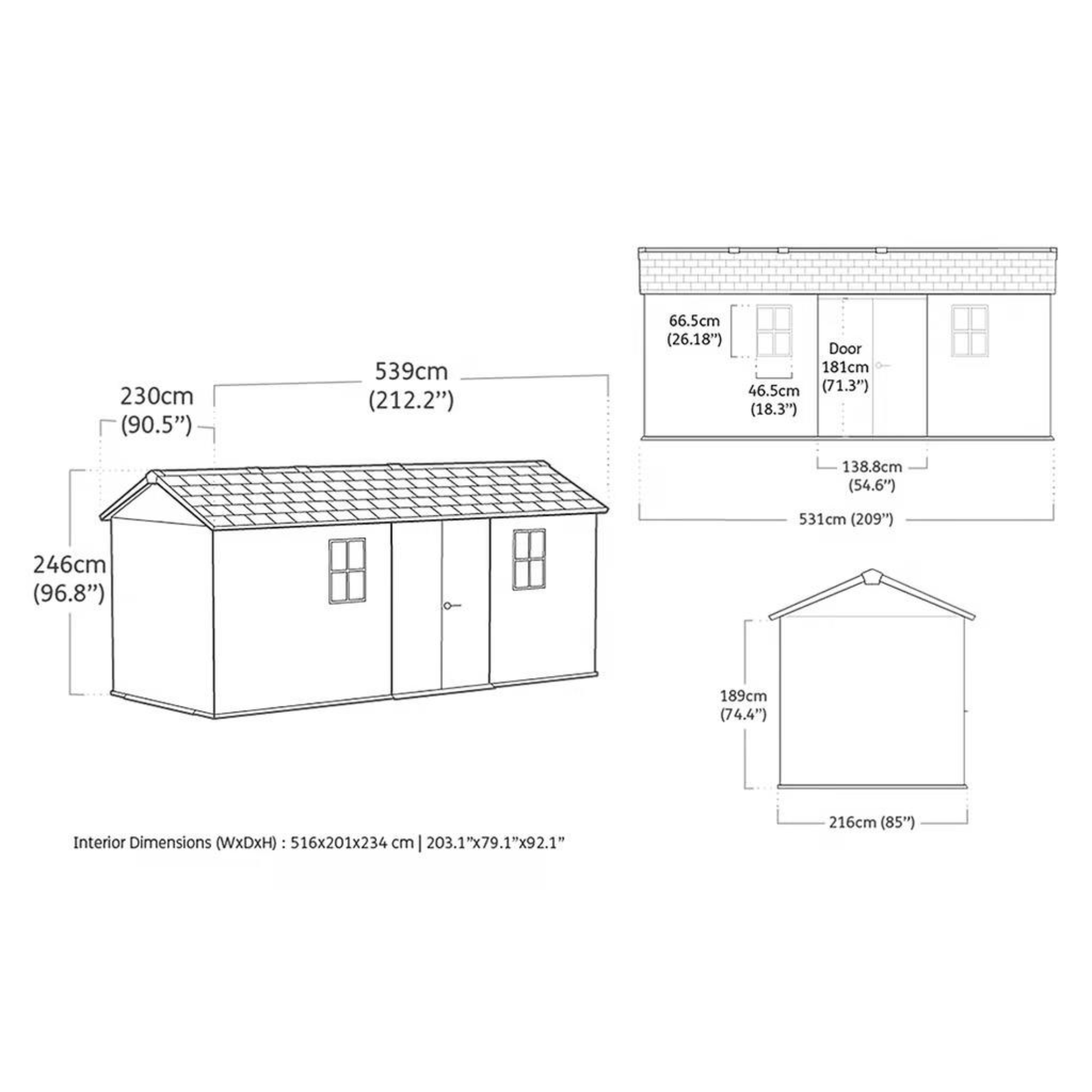 Evotech "Nido Plus 7517/1775" garden shed in brown with two mounting options