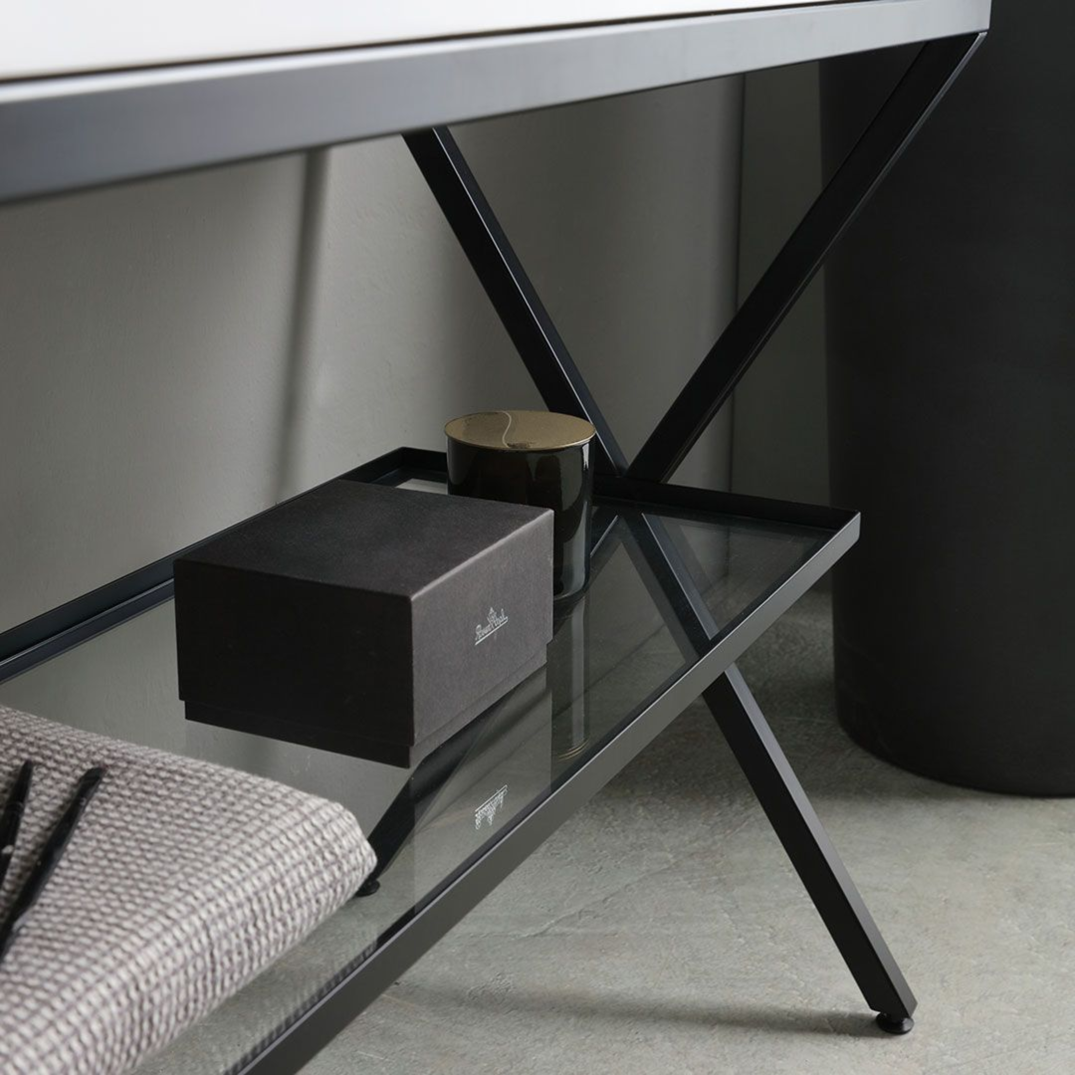 "Petra" modern floor-standing bathroom cabinet with mirror, sink and 100 cm glass shelf