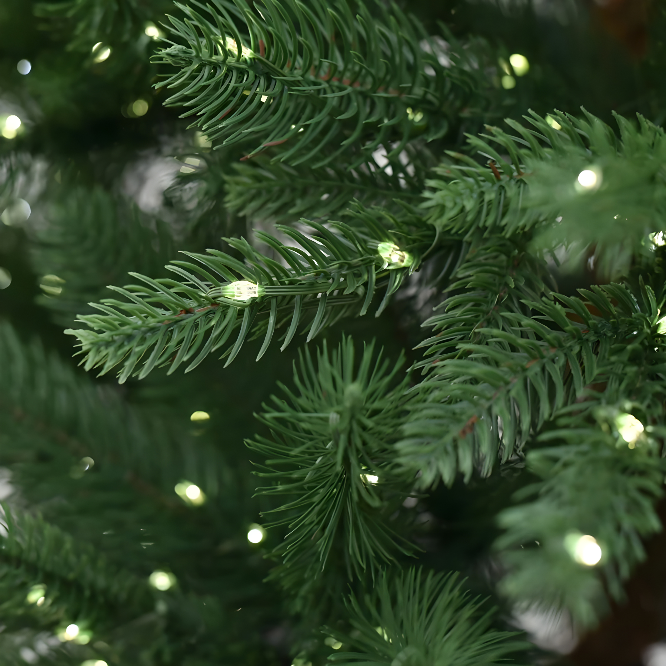"Power" Christmas tree with built-in micro LEDs 100% PE real touch effect