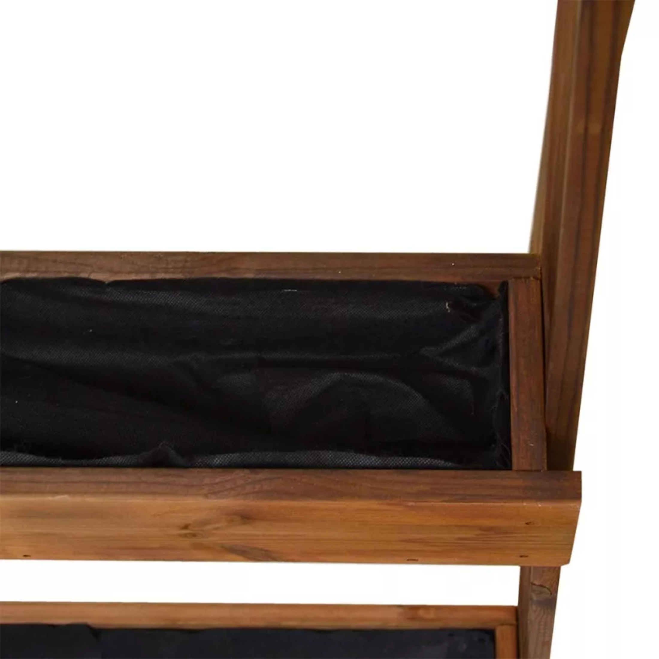 "Prato" sloping pine wood planter for garden or balcony, chestnut color