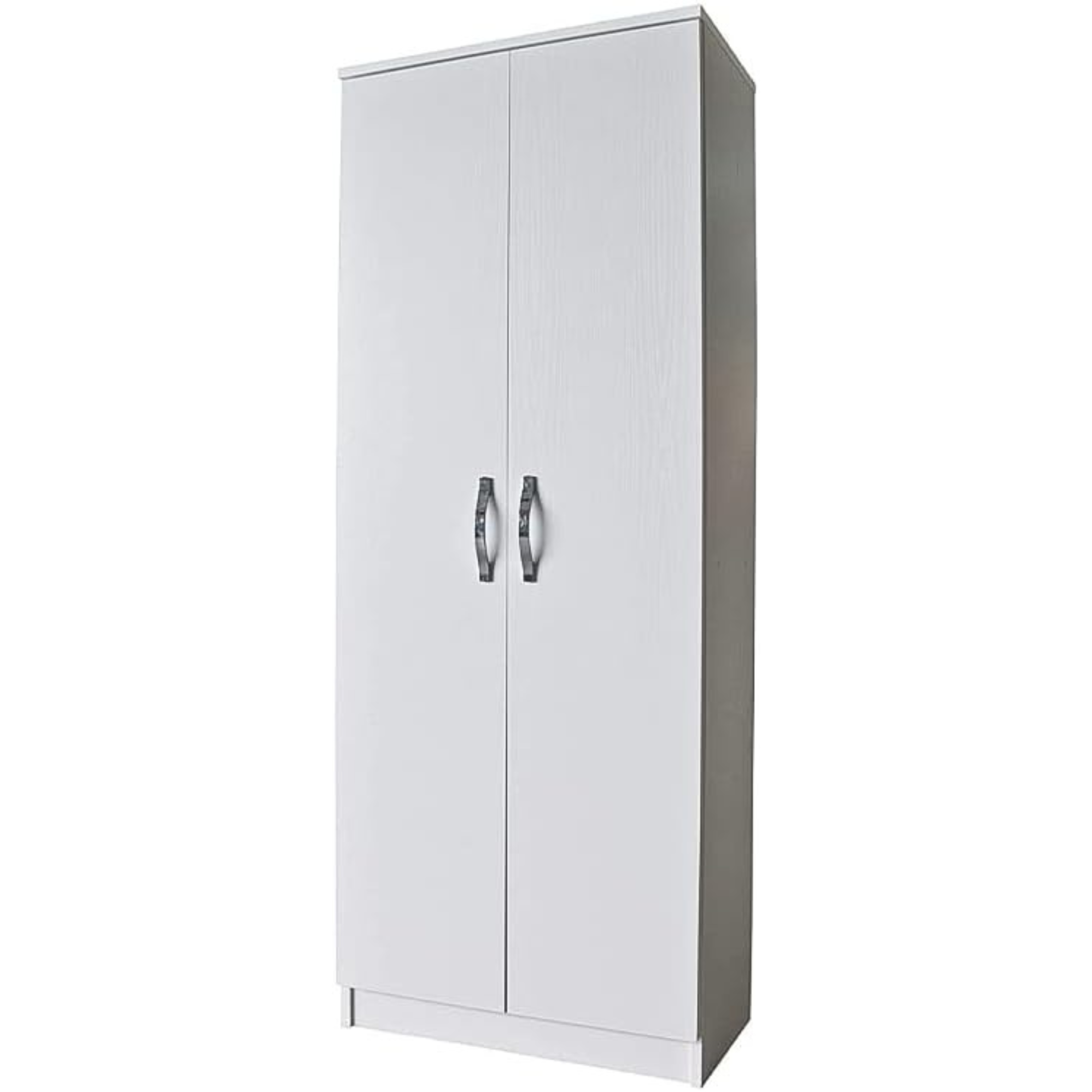 "Union" tall white wooden shoe cabinet with 2 doors and 5 shelves, 71x38 cm, 182 cm high
