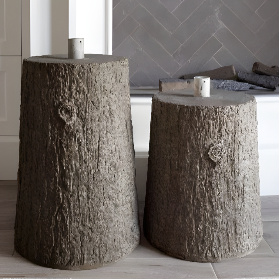 "Legnò" base with a trunk effect for Christmas tree with metal support