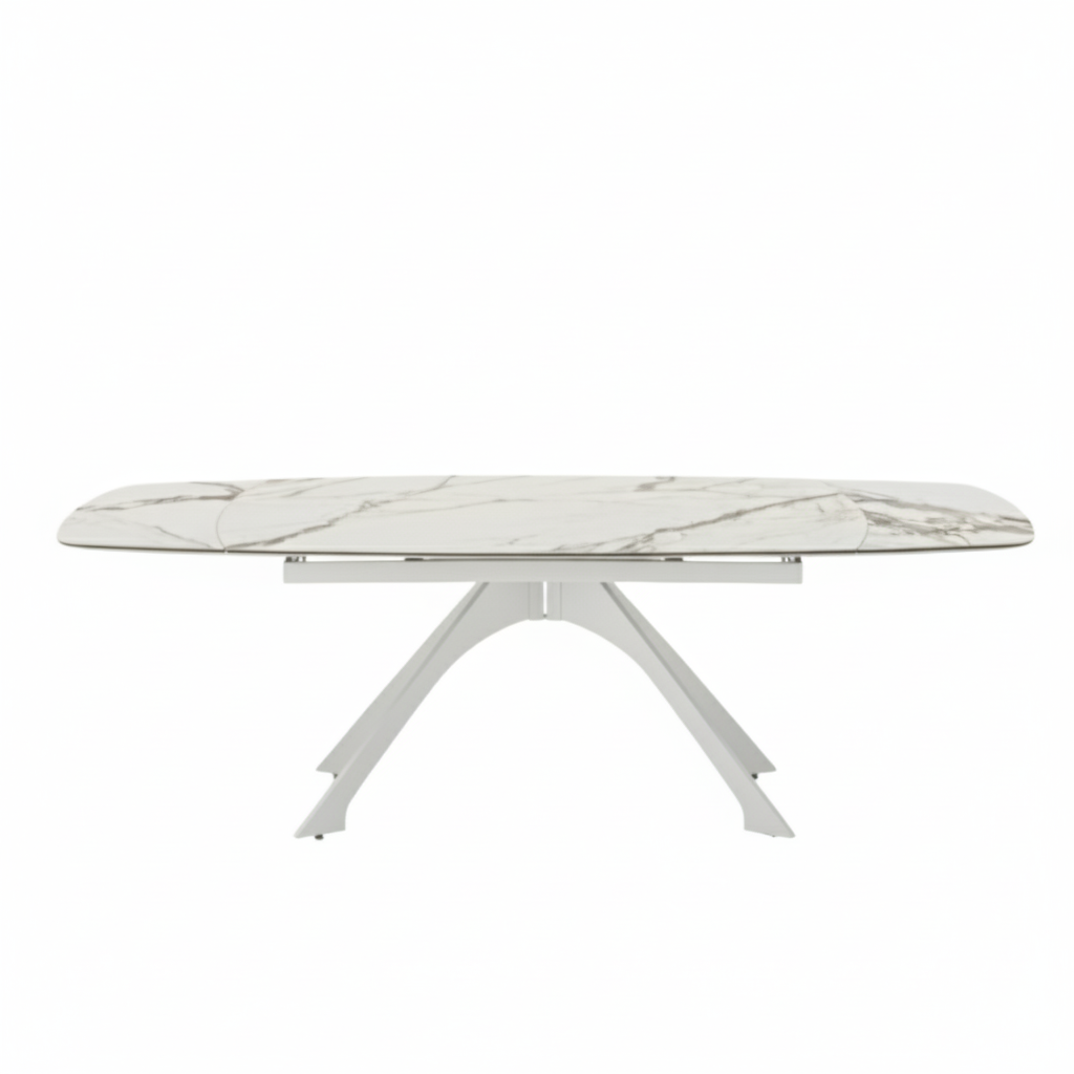 Extendable dining table "Nido" with marble-effect stoneware top, 160/240x90 cm, 77h