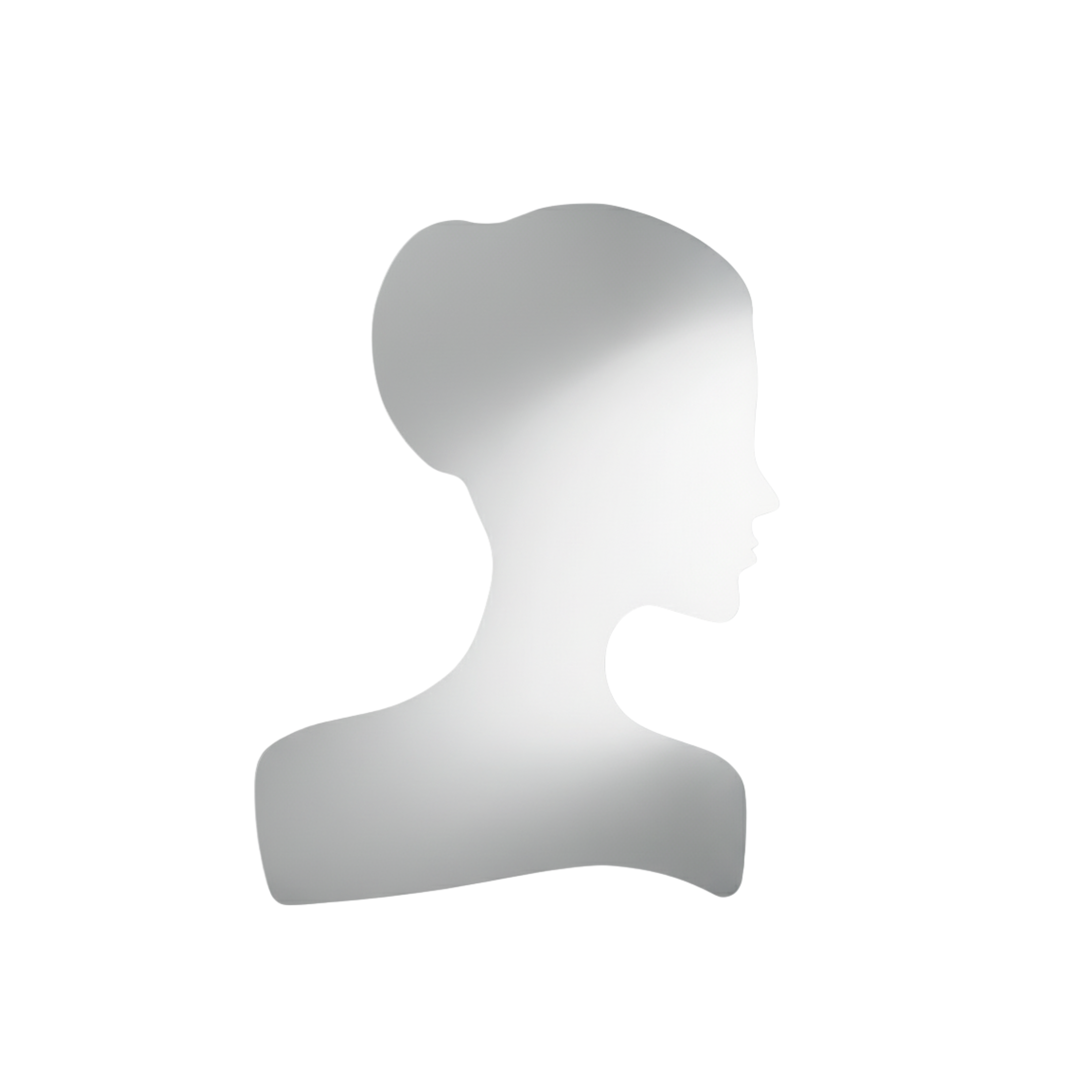 "Diva Specchiata" shaped mirror with a woman's face, 125x160 cm