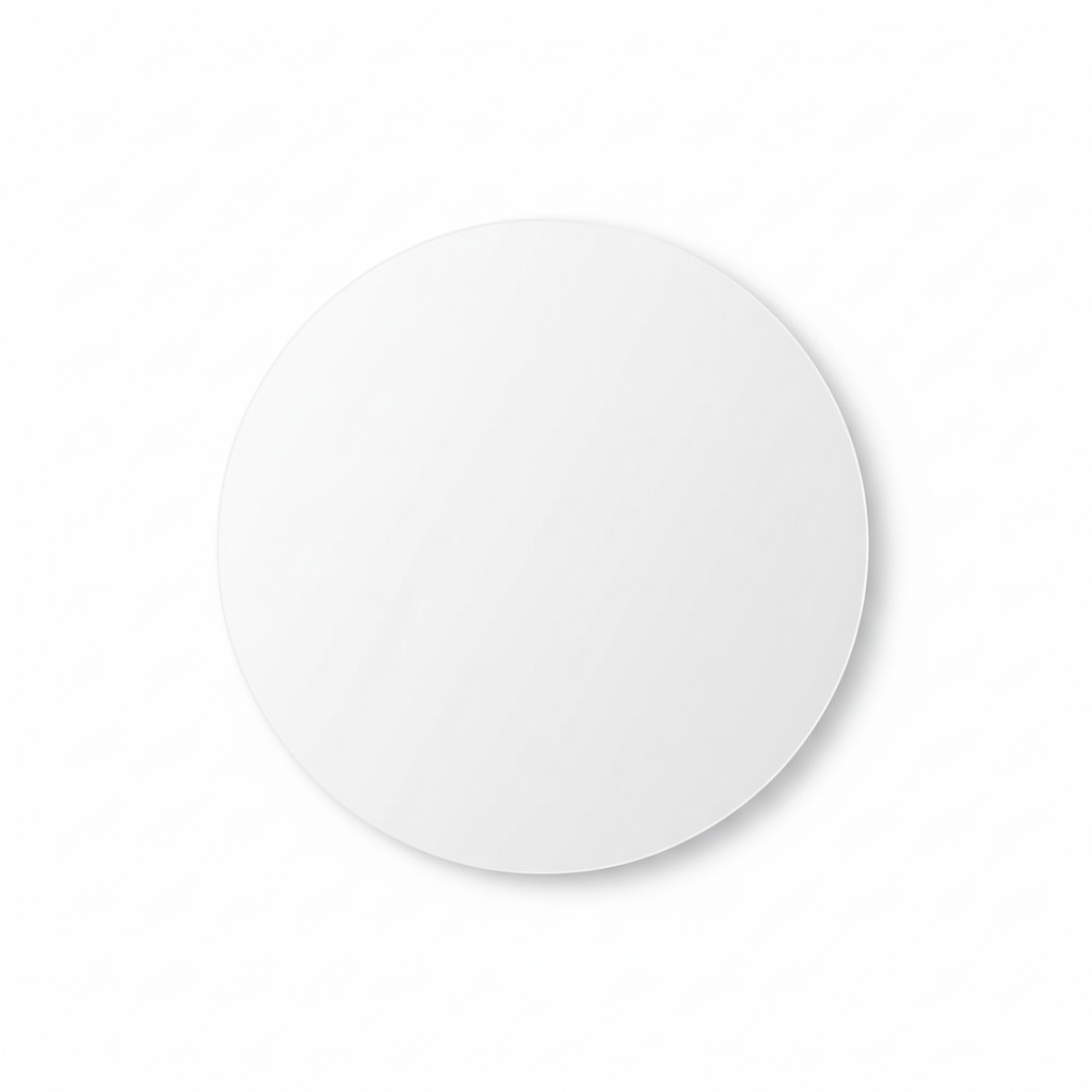 "Medford" modern round mirror with polished edge and reversible design