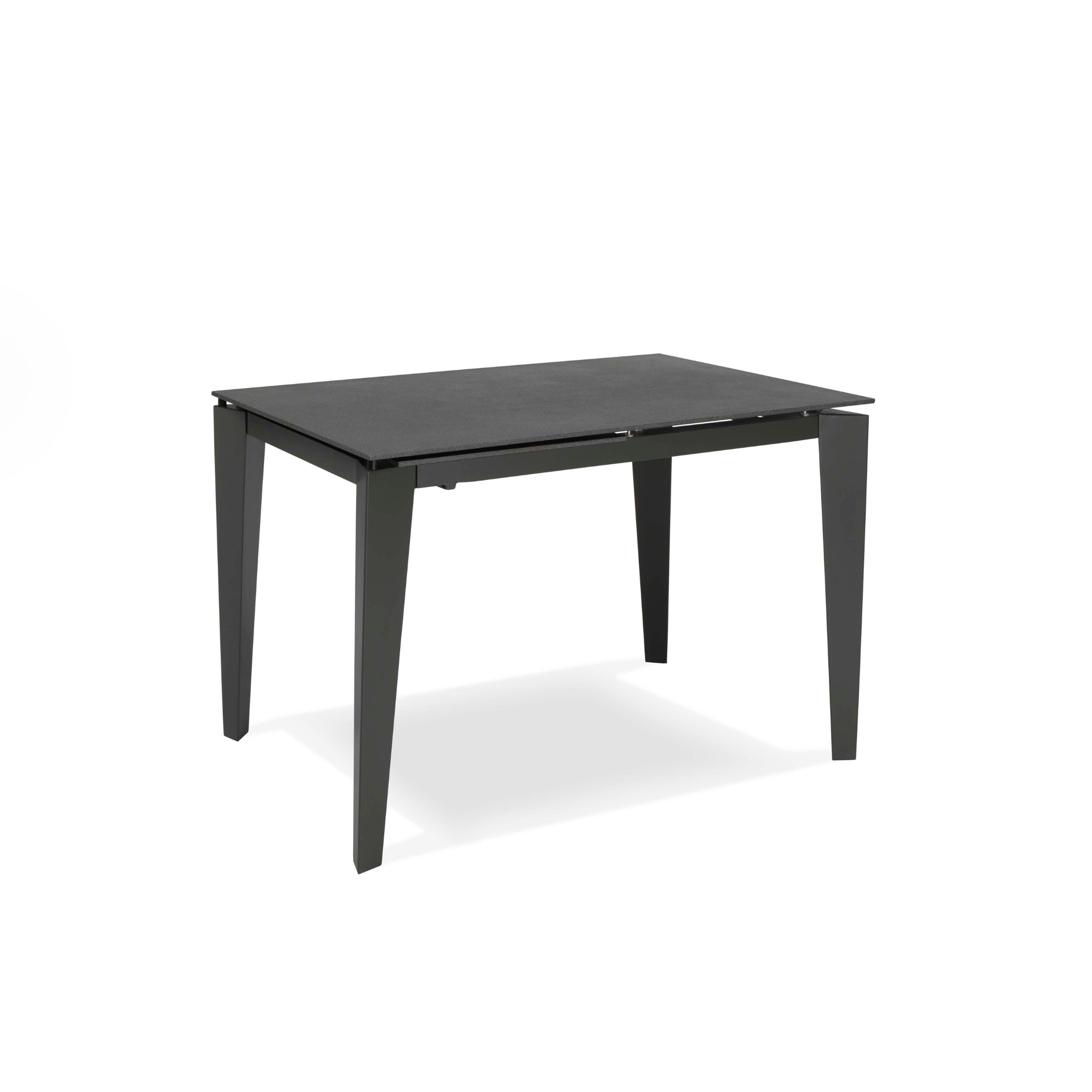 Modern extendable "Fast" table with ceramic top on tempered glass