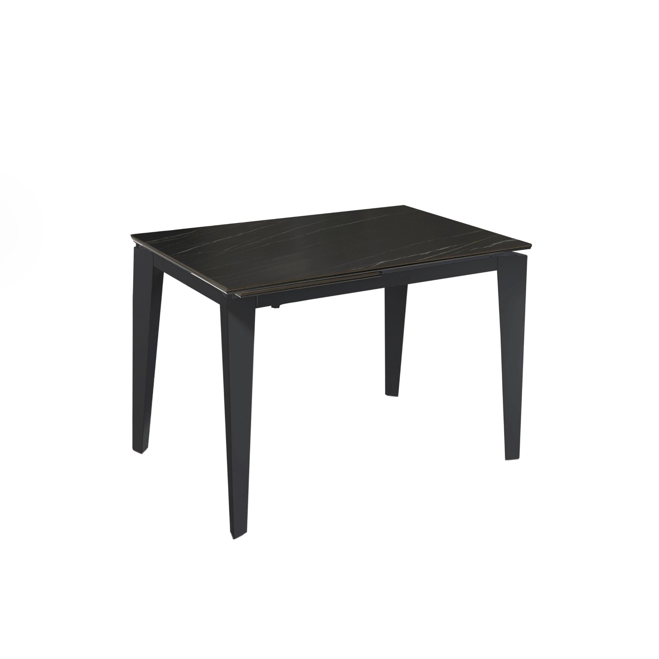 Modern extendable "Fast" table with ceramic top on tempered glass