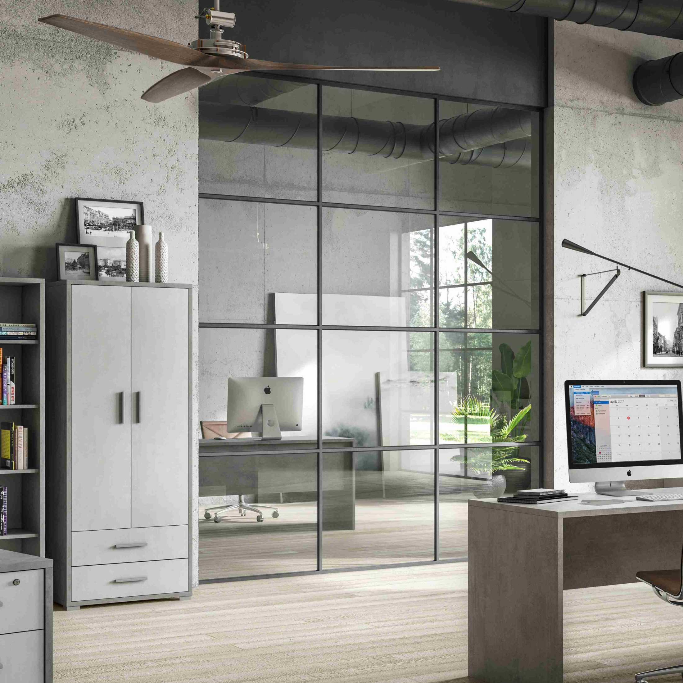 "OrganizedPro" 2-door, 2-drawer shoe rack, 71x41 cm, 182 cm high