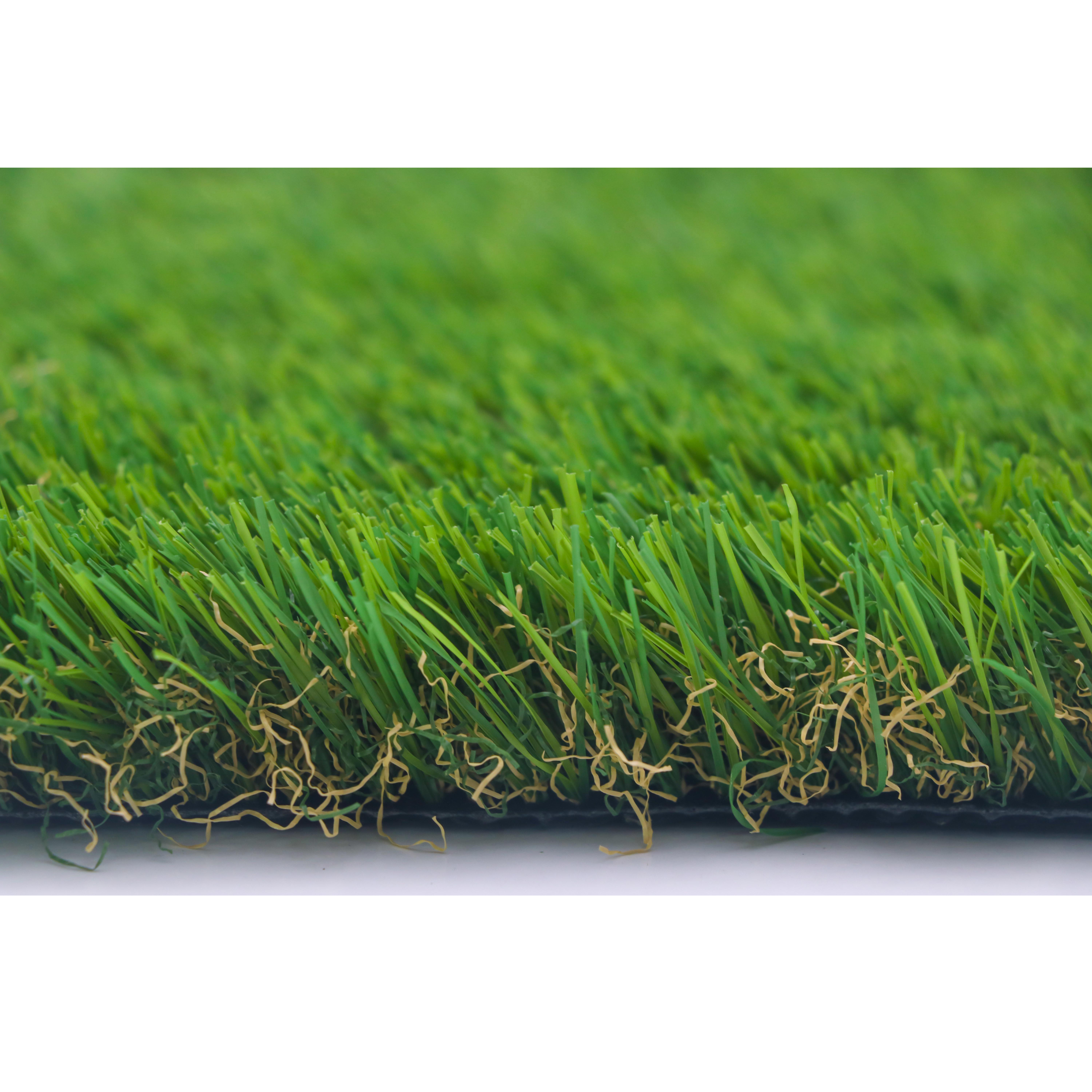 "Happes" synthetic grass with yellow fiber for the garden, high-quality draining lawn.