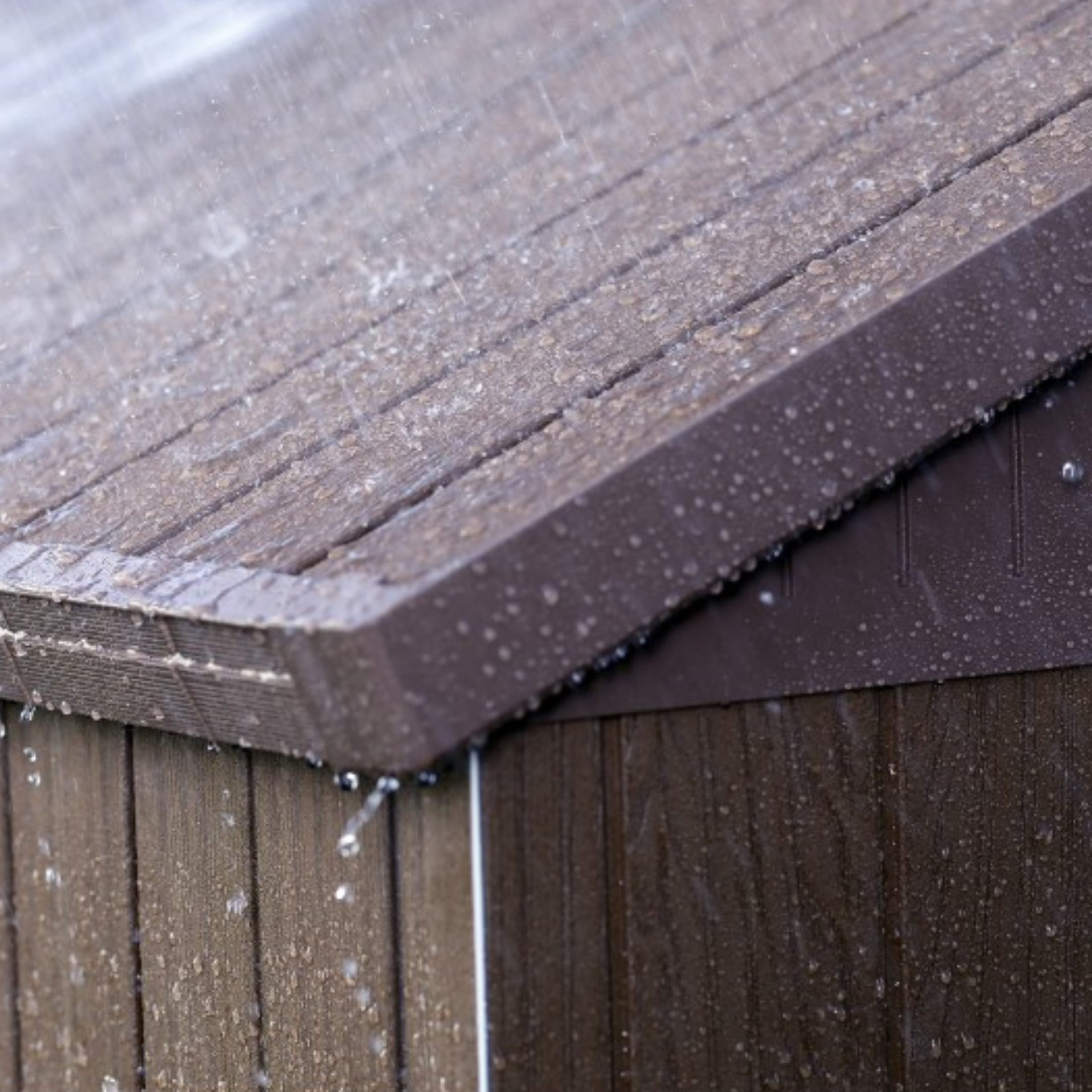 "Loto" 2-door brown wood-effect resin garden house with 2 windows