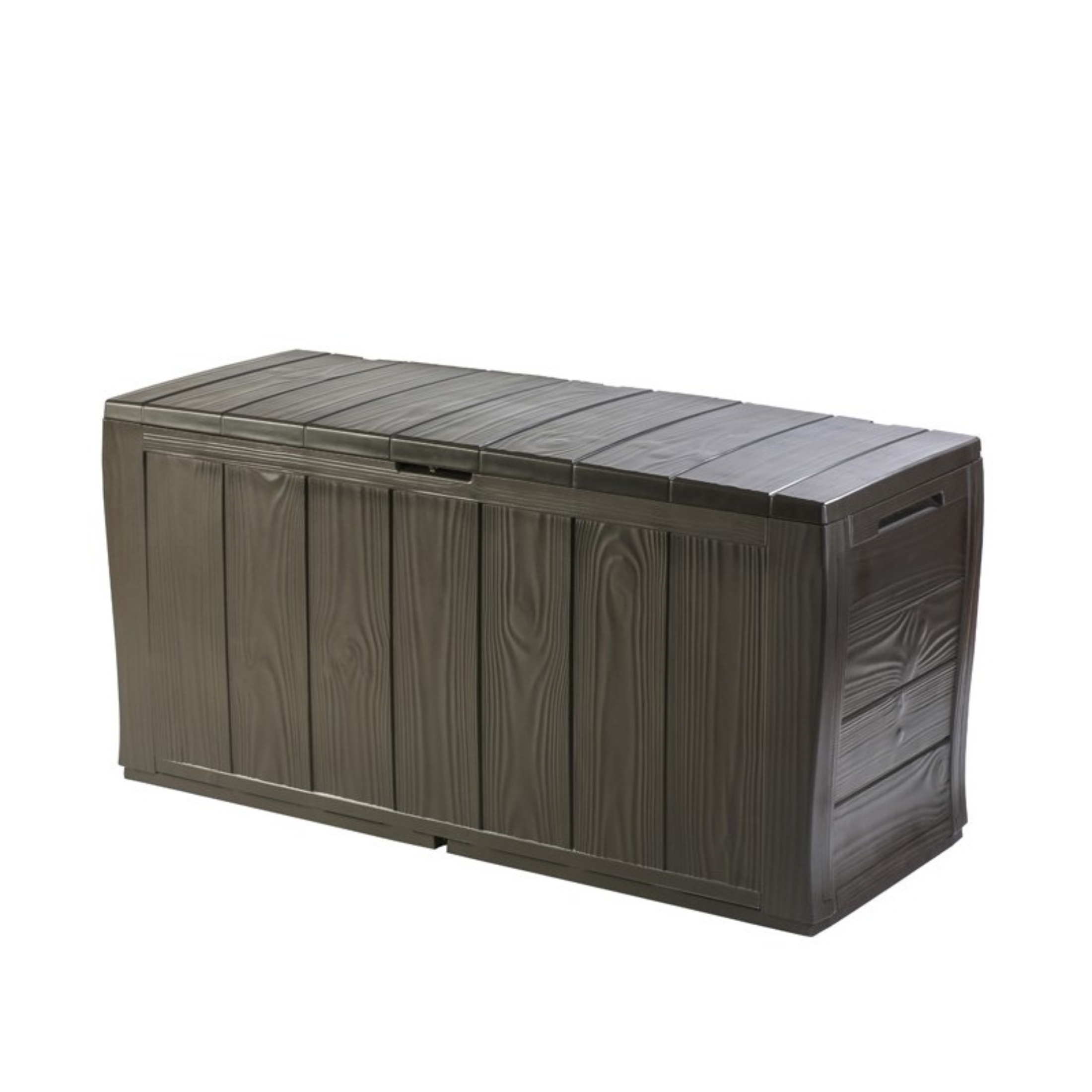 "Tropical" resin chest with wood effect, 117x45 cm, 57.5 cm high