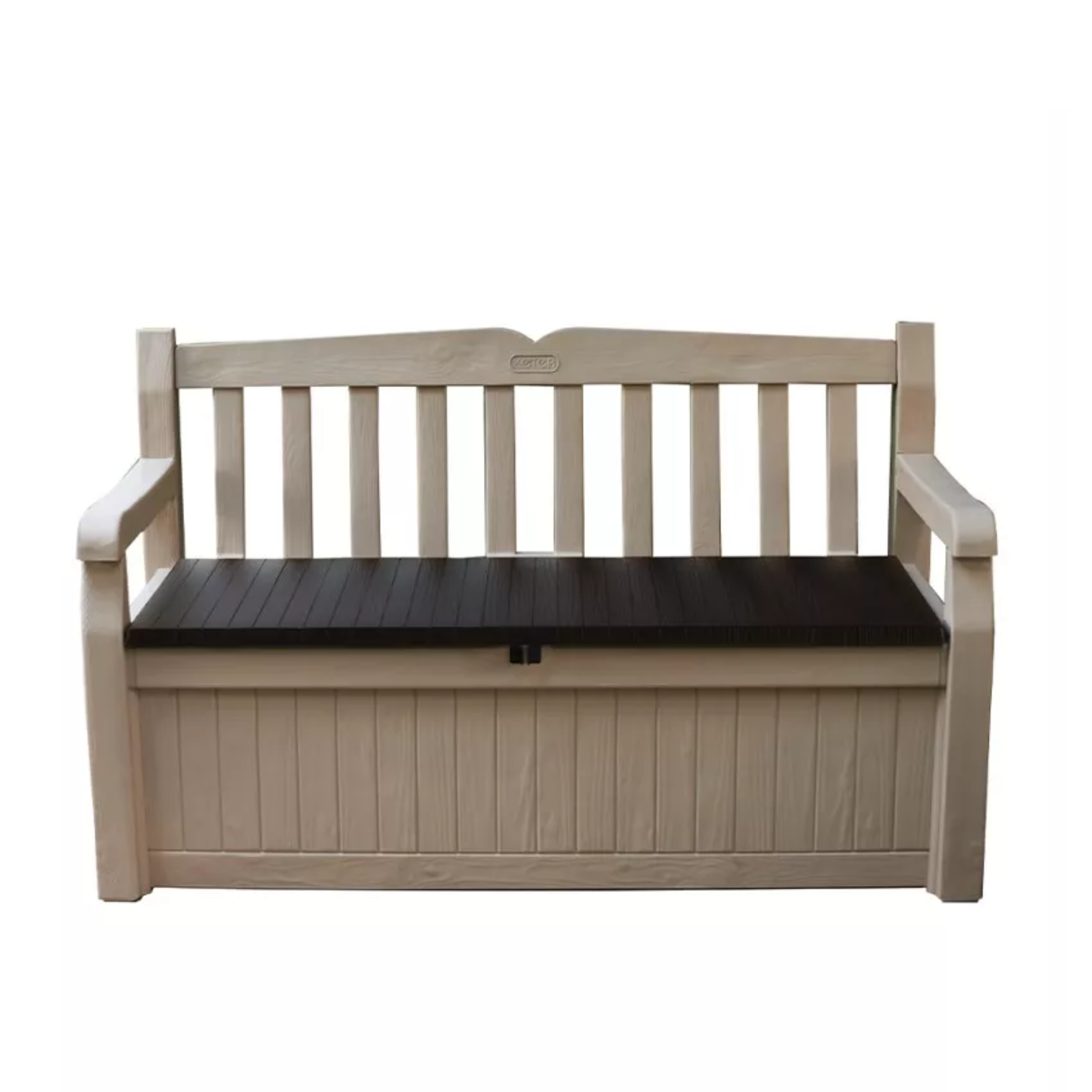 "Eden" outdoor chest in wood-effect resin, 140x60 cm, 84h