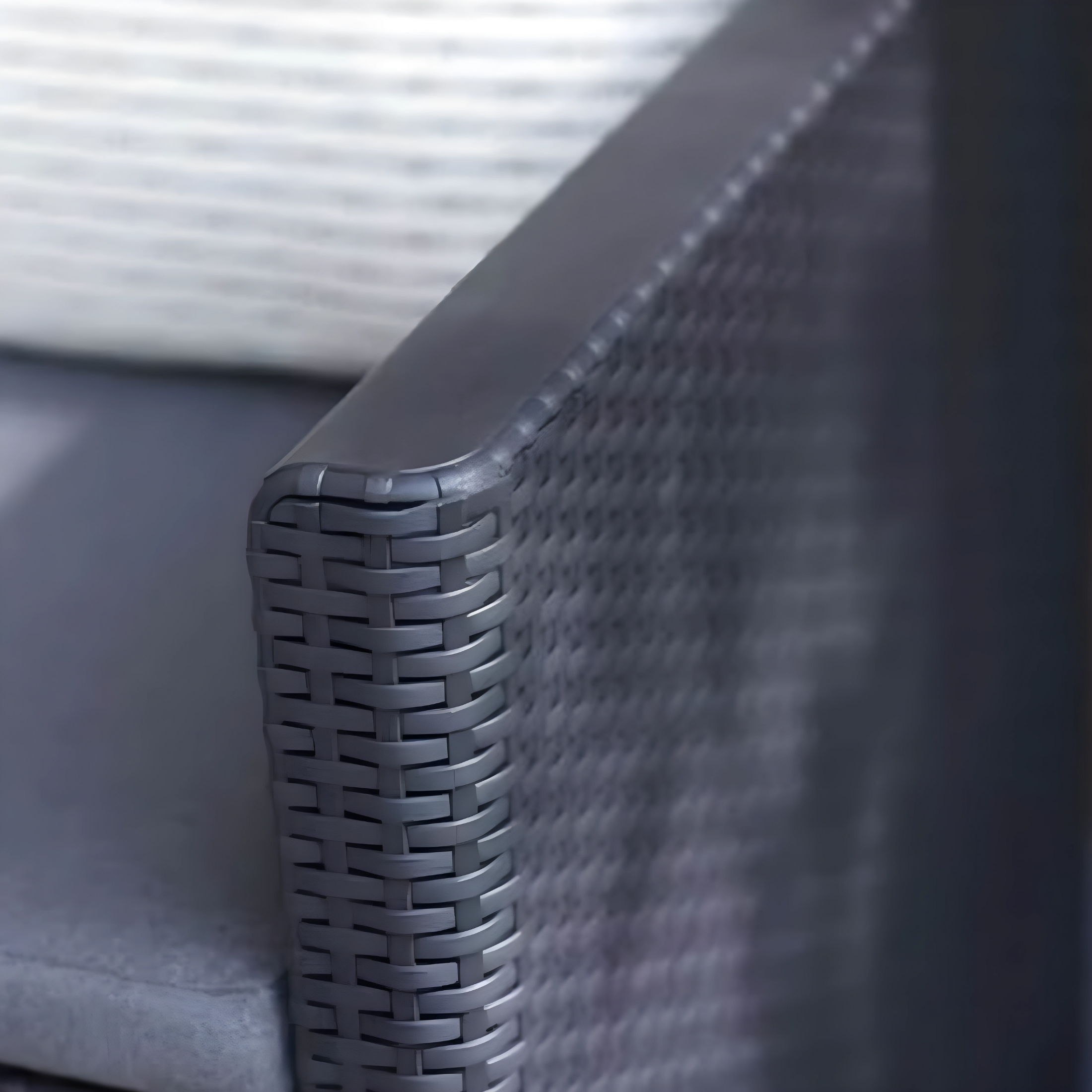 "Claire" resin garden lounge set with 2 armchairs and a storage table