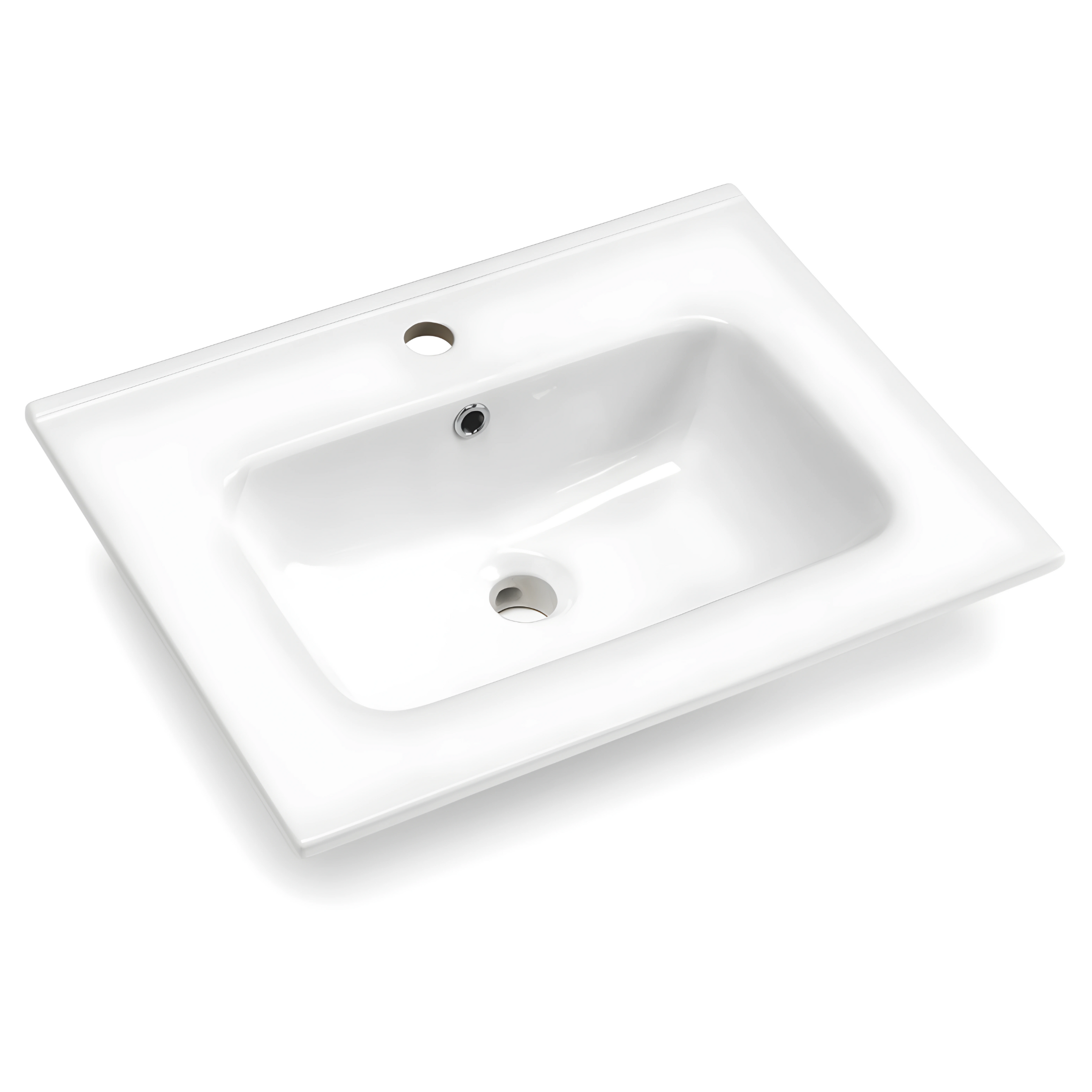 Mueble de baño moderno suspendido "Atrium" con 2 cajones, espejo y luz LED