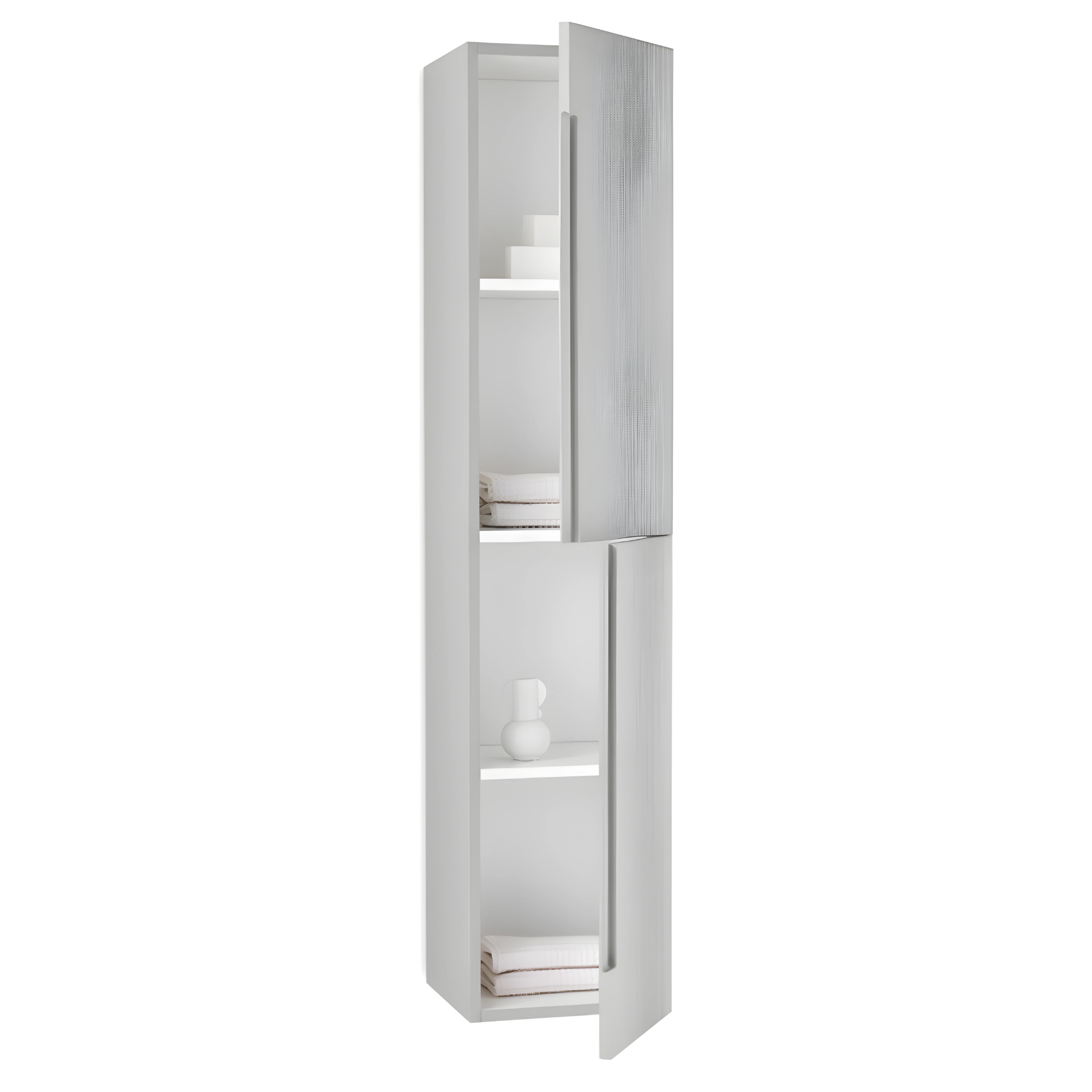 "Cosmo100" wooden bathroom cabinet with 2 sink drawers and suspended column