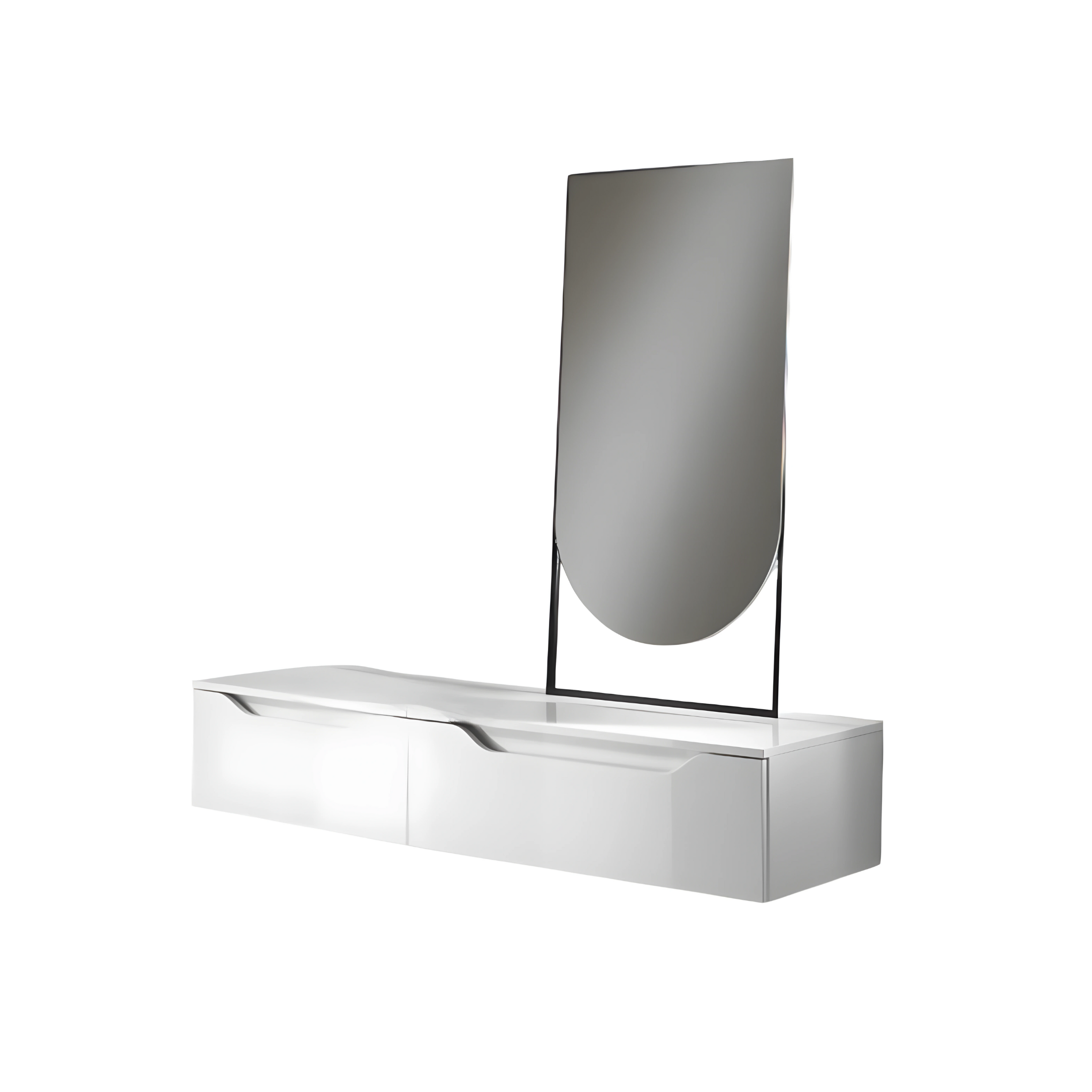 "Sonia" modern wall-hung bathroom cabinet with 2 drawers and LED mirror