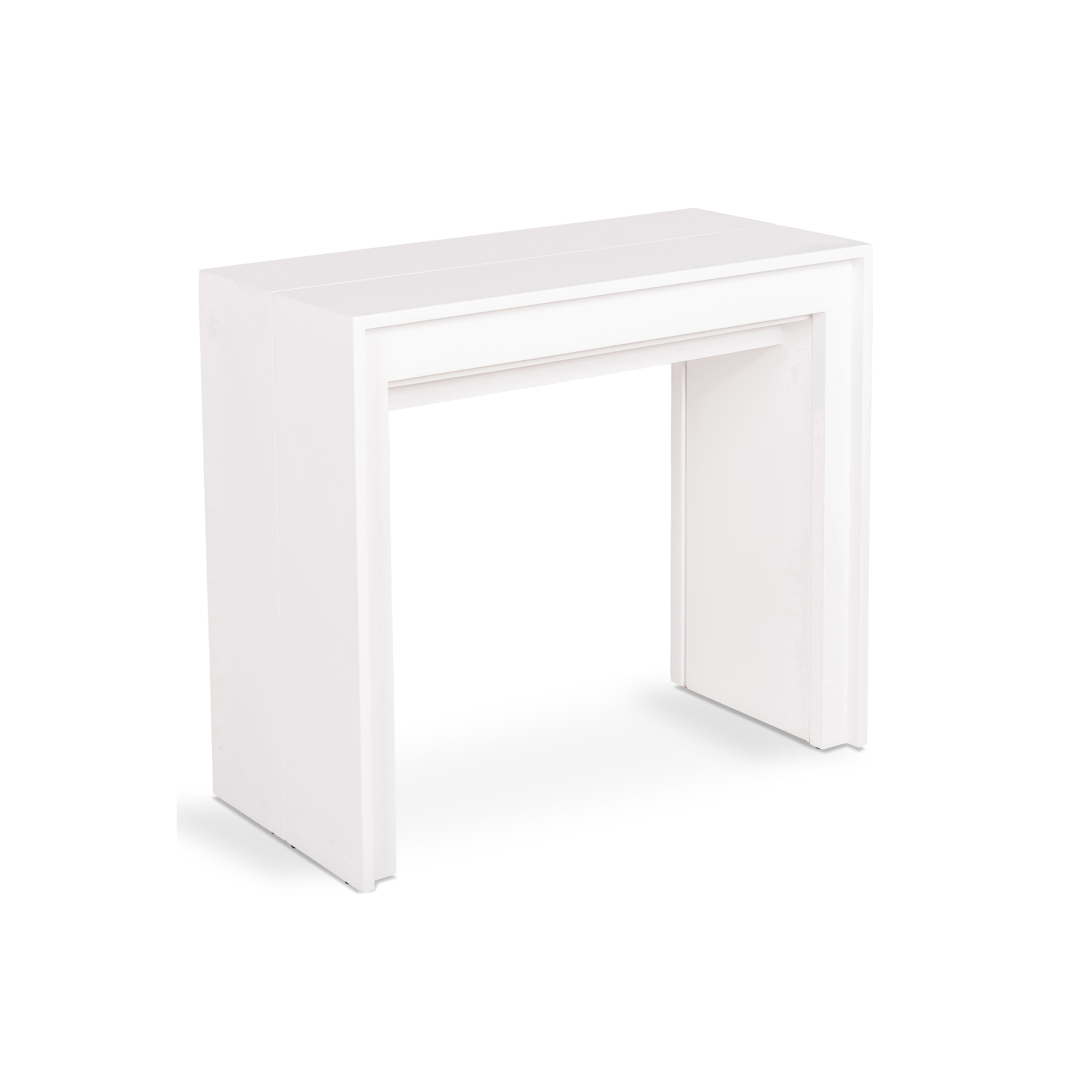 Extendable console table "Pinocchio" in lacquered wood 10 seats cm 43/302x90 76h