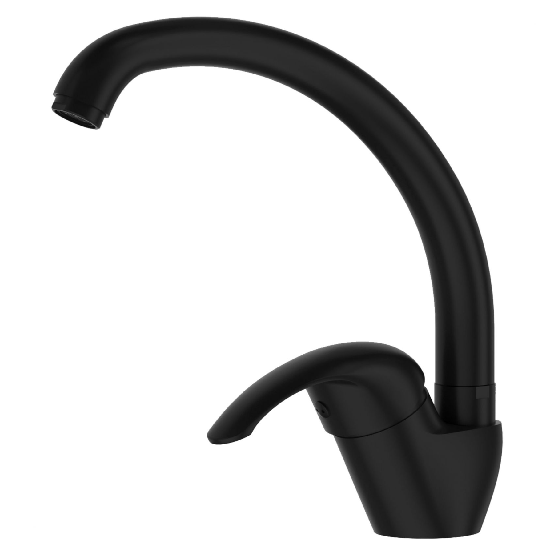 "Euro" sink mixer tap with high spout, matt black