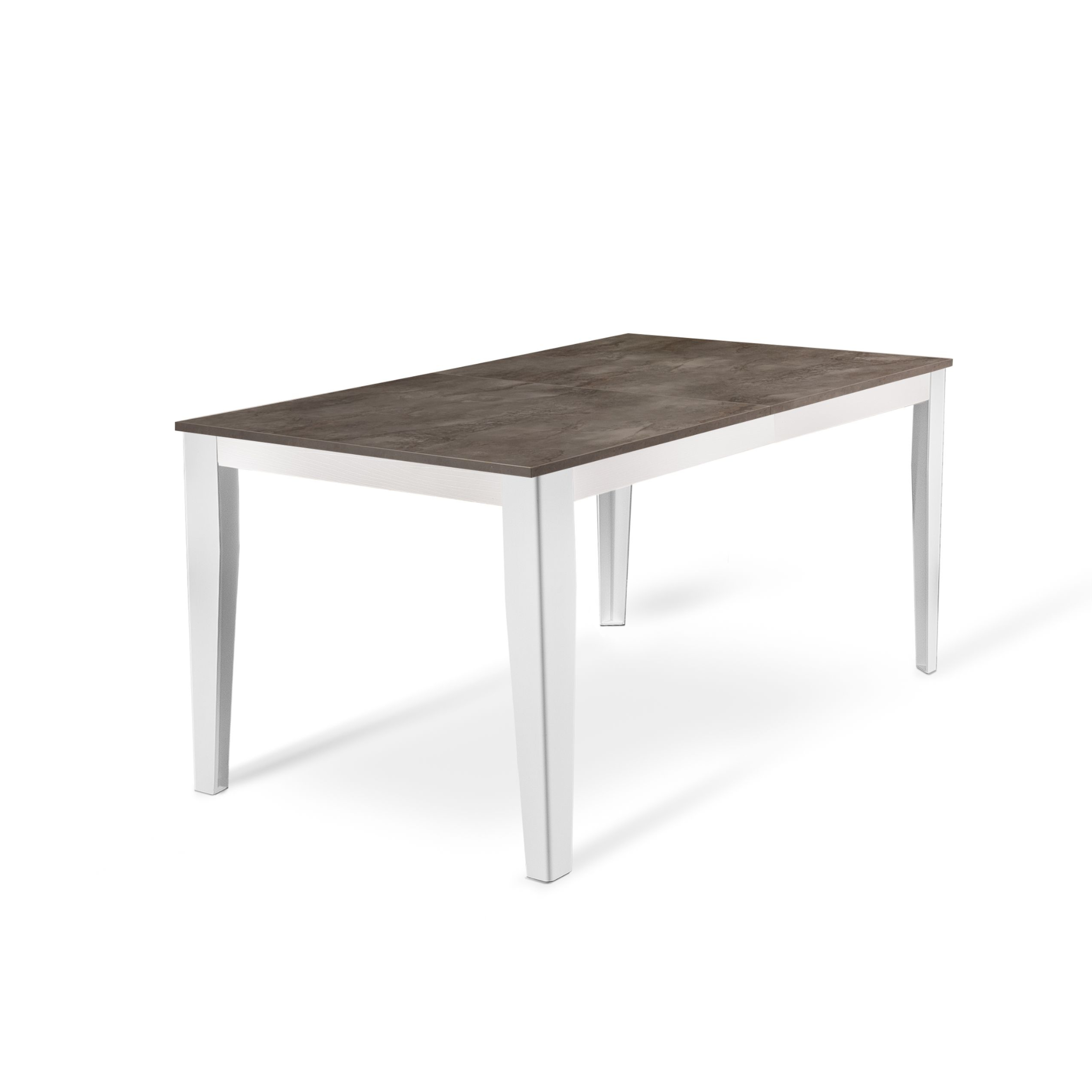 Extendable table "Blanche" melamine top metal legs 14 seats cm 316x90 76h