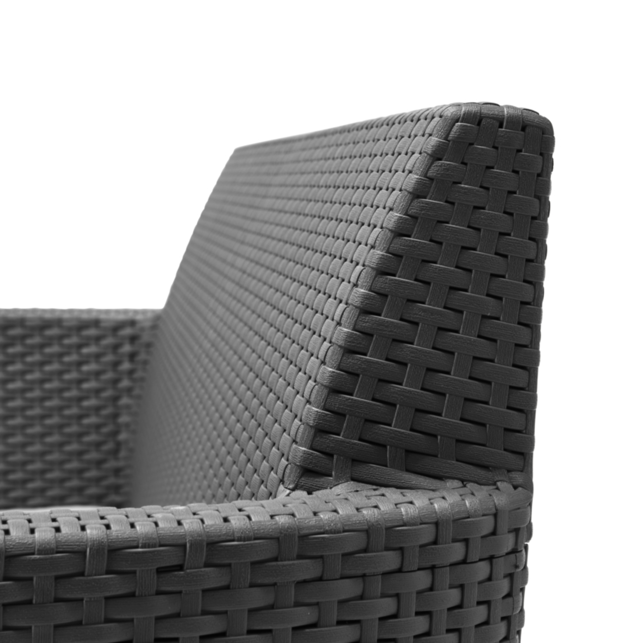 "Salemo Balcony" outdoor resin lounge set with 2 armchairs and a storage table