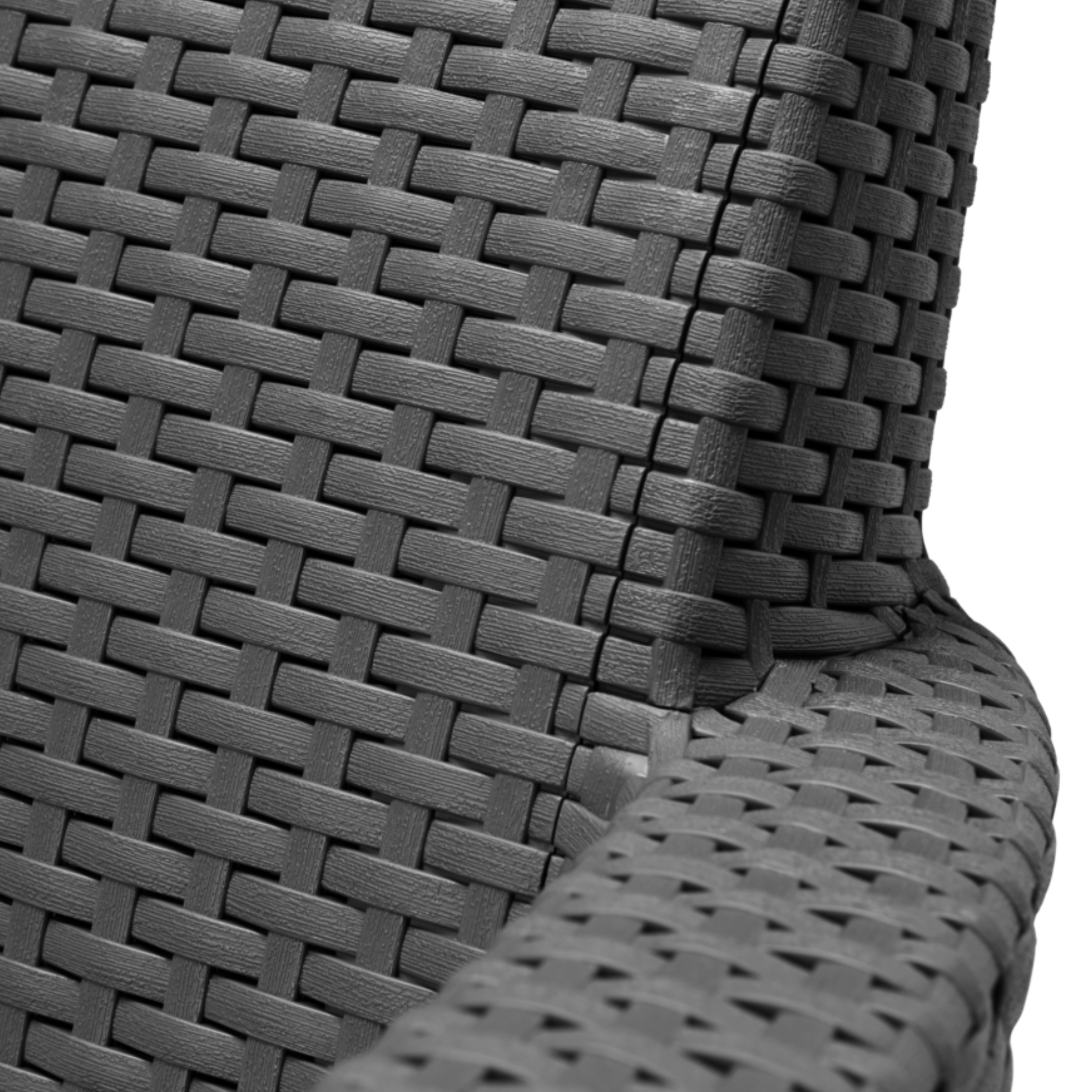 "Salemo Balcony" outdoor resin lounge set with 2 armchairs and a storage table