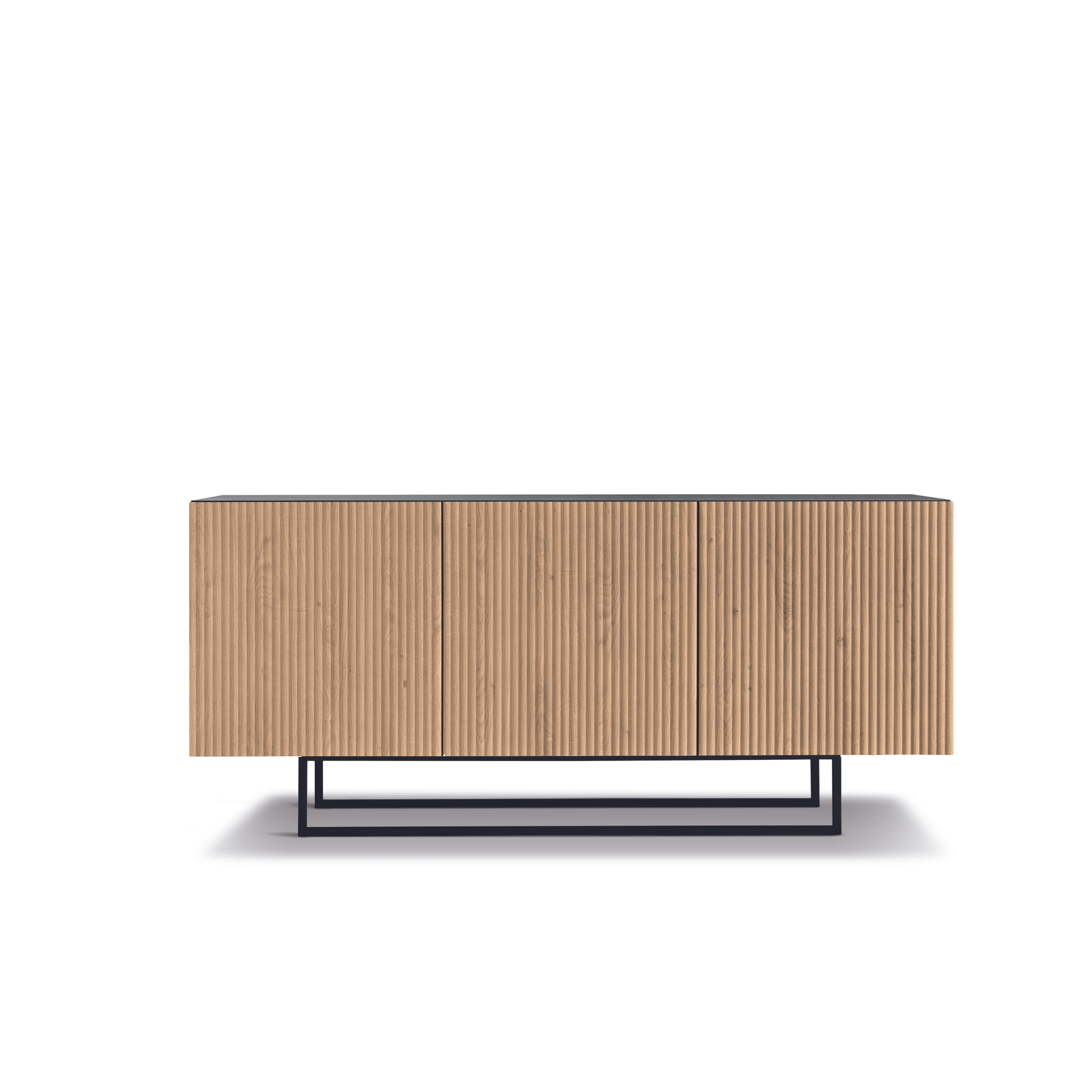 Modern sideboard already assembled "Marina1" 3 doors in lacquered wood with shaped feet cm 180x50 80h