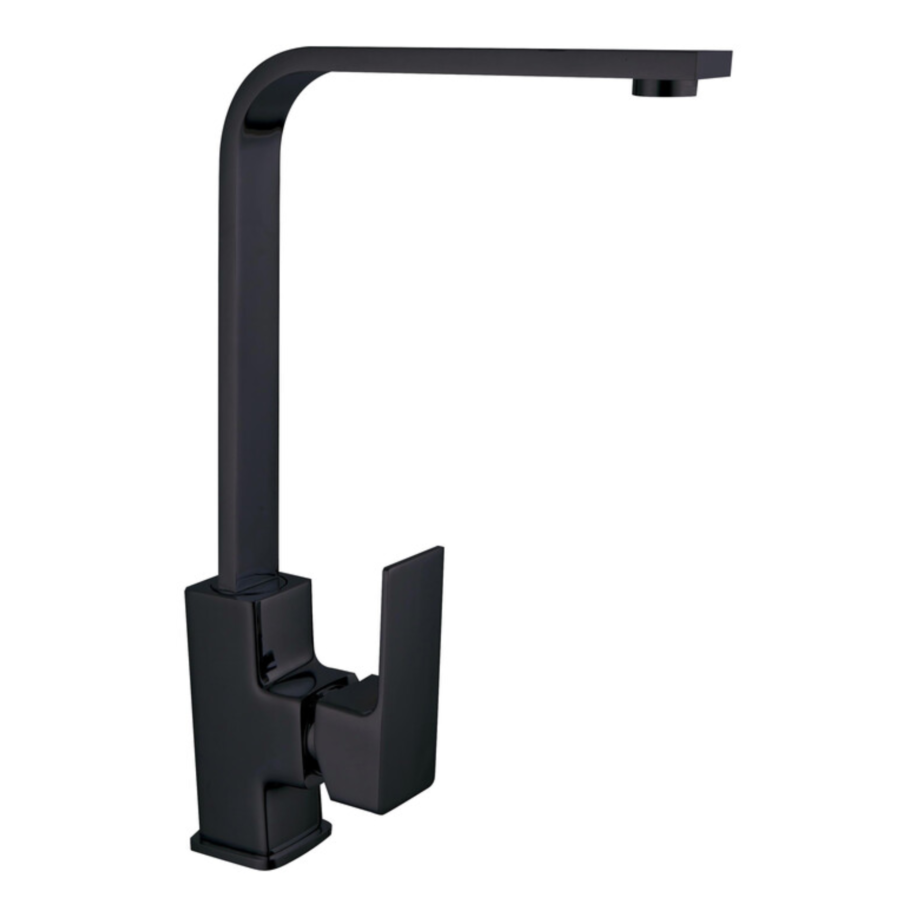 "Euro" single-lever mixer tap with high spout, matt black