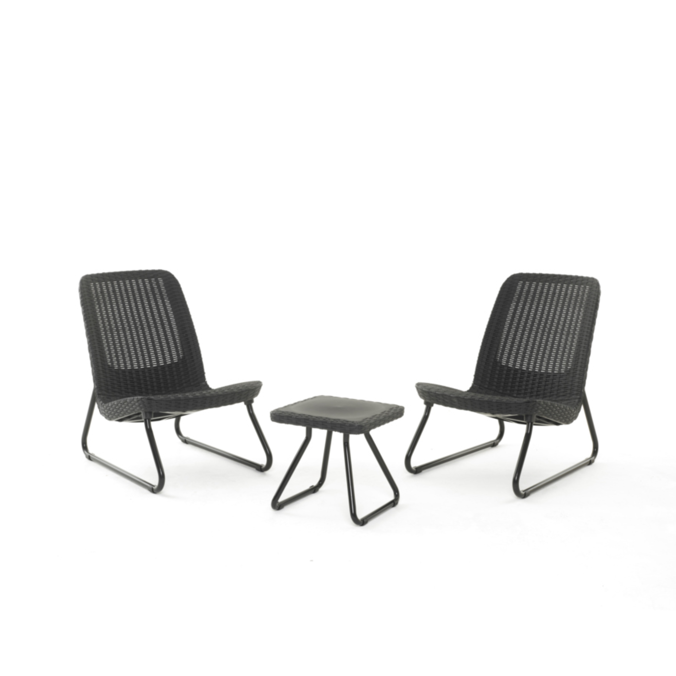 "Rio Balcony" resin outdoor set with 2 armchairs and 1 modern table